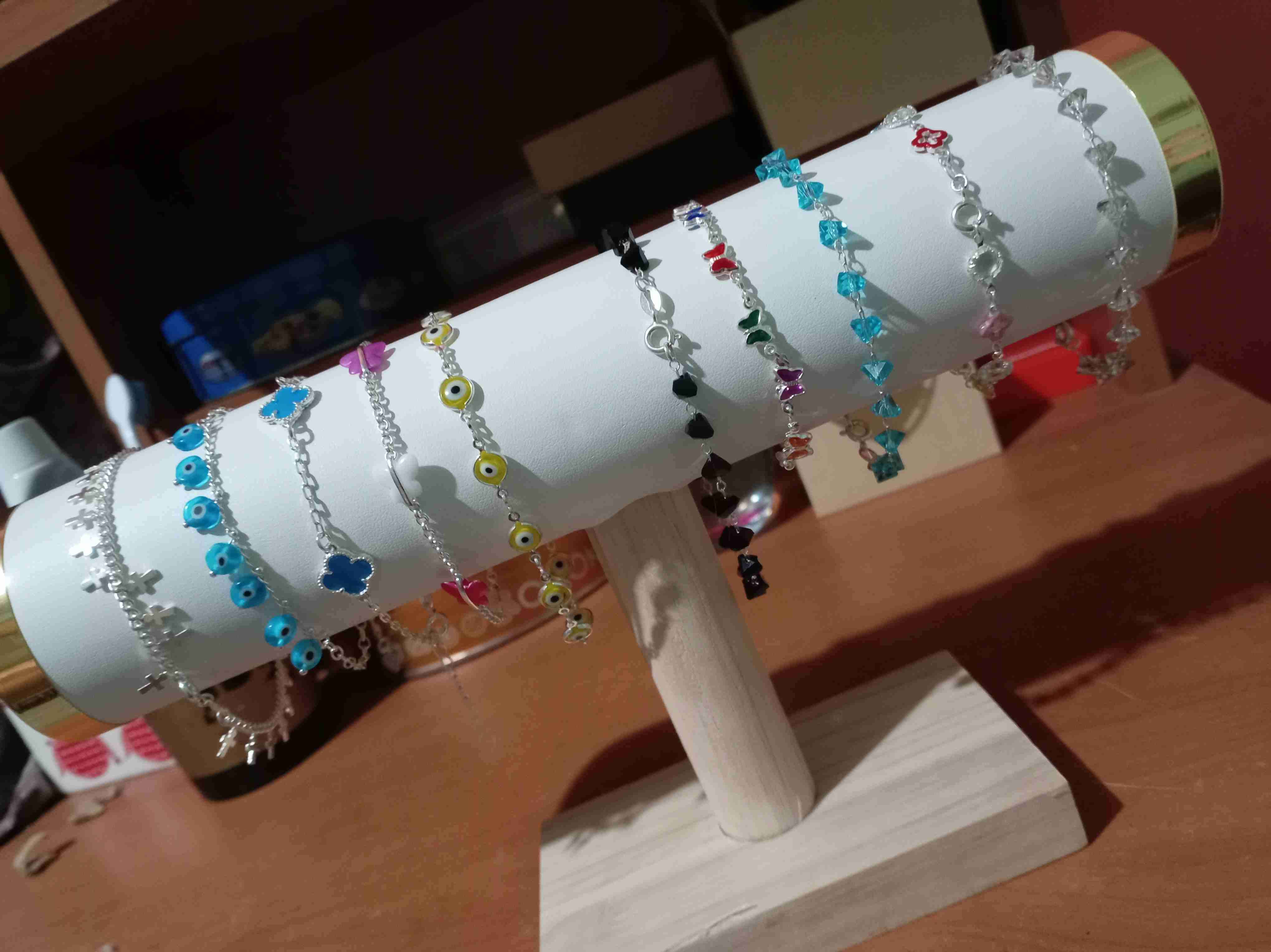 Pulseras de dama  plata 925 con dijes - miniatura 5