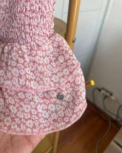 Falda rosa con volante tipo panal - miniatura 2