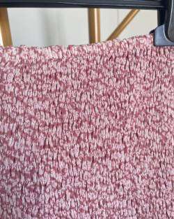 Falda rosa con volante tipo panal - miniatura 3