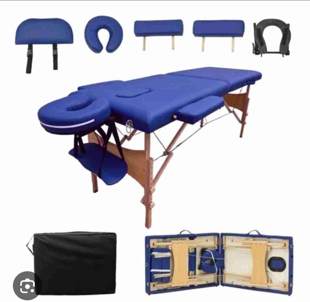 Camilla de masaje portátil azul
