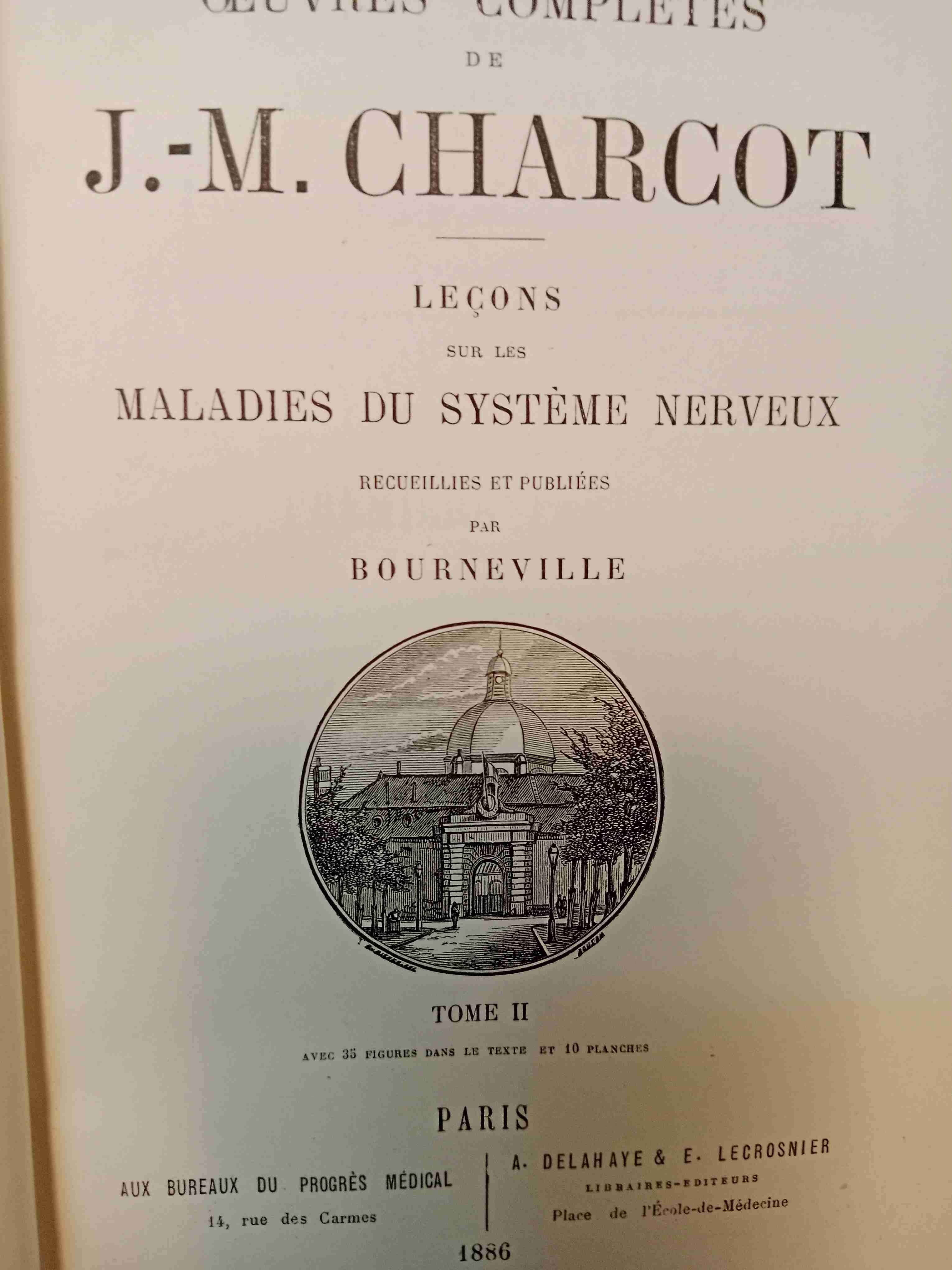 Libros antiguos J.M. Charcot, 2 tomos - miniatura 2