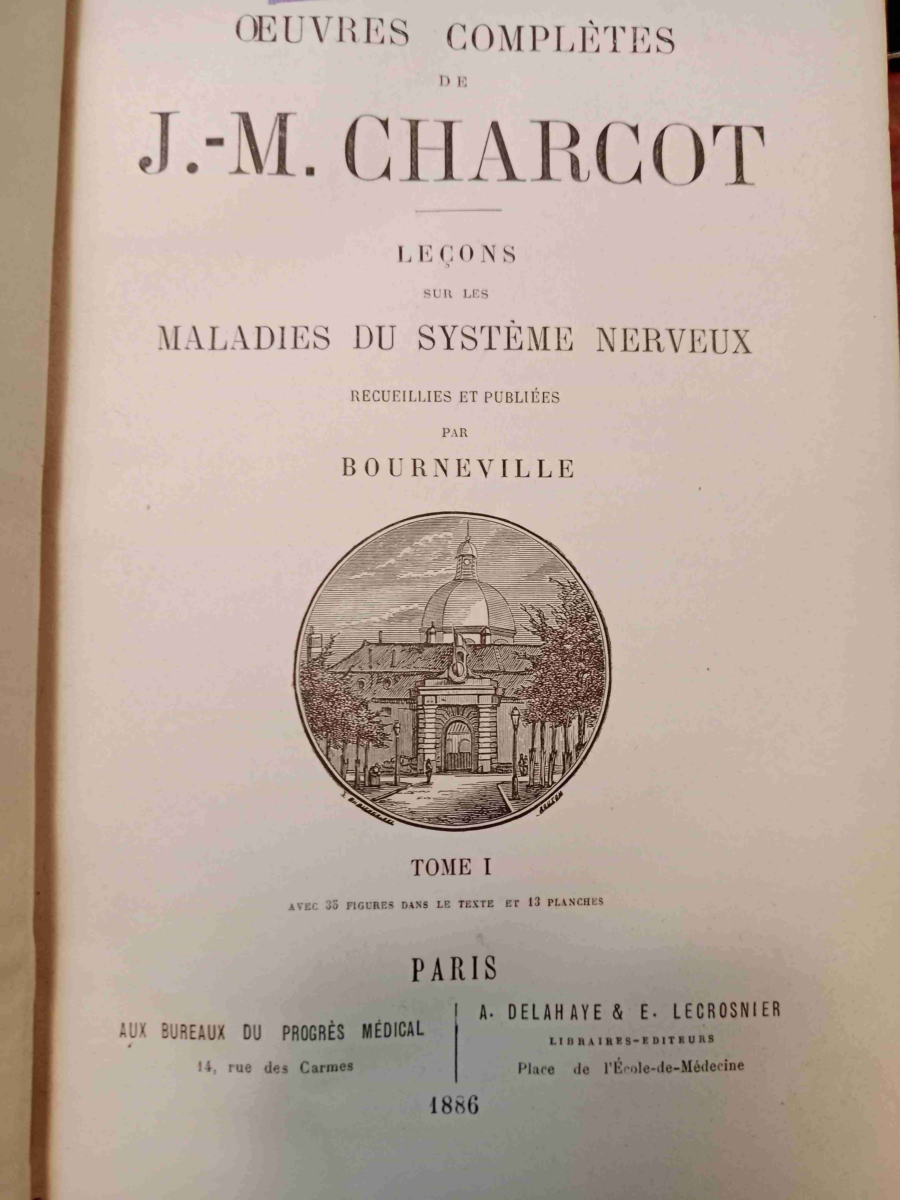 Libros antiguos J.M. Charcot, 2 tomos - miniatura 3