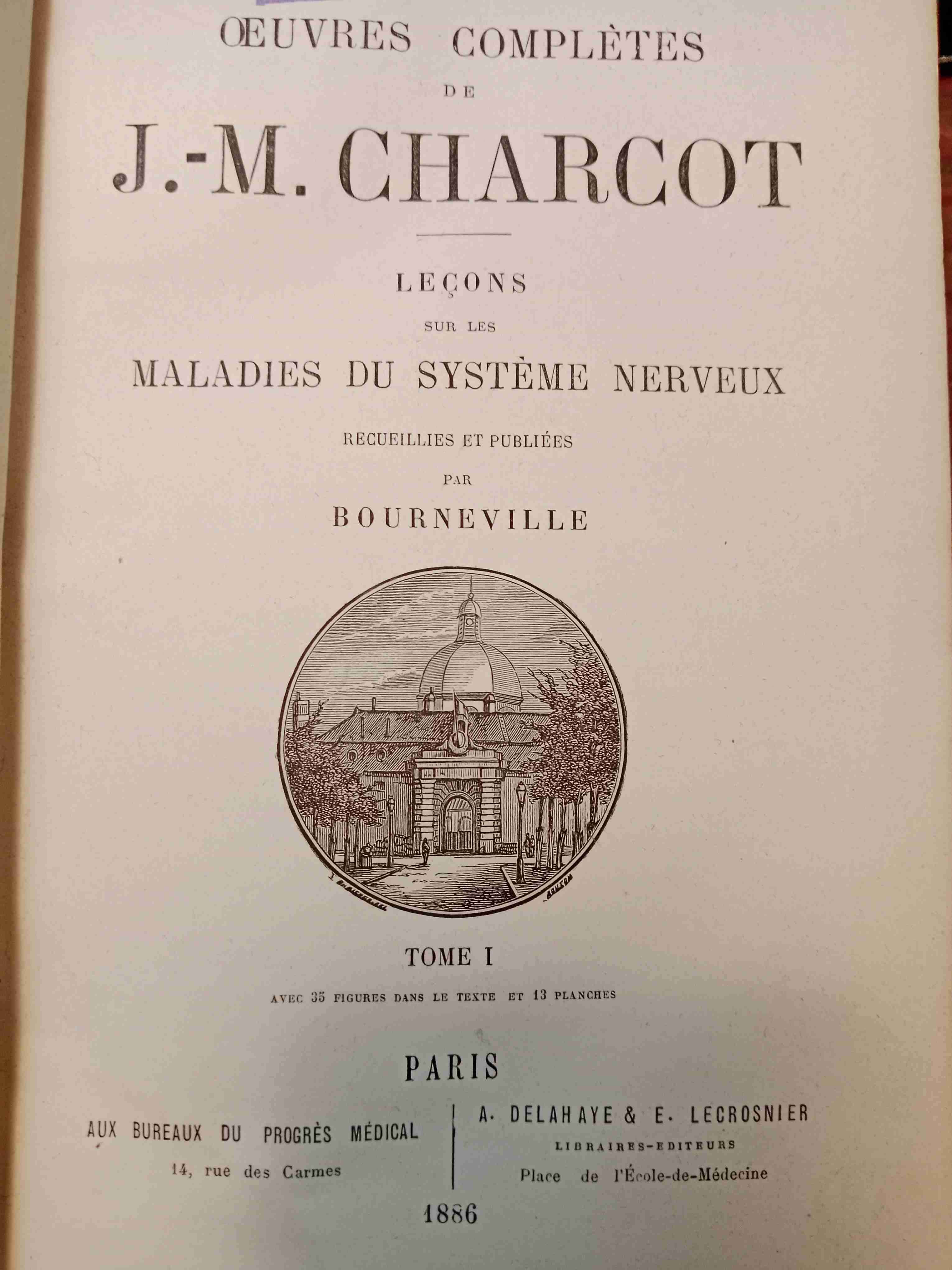 Libros antiguos J.M. Charcot, 2 tomos - miniatura 4