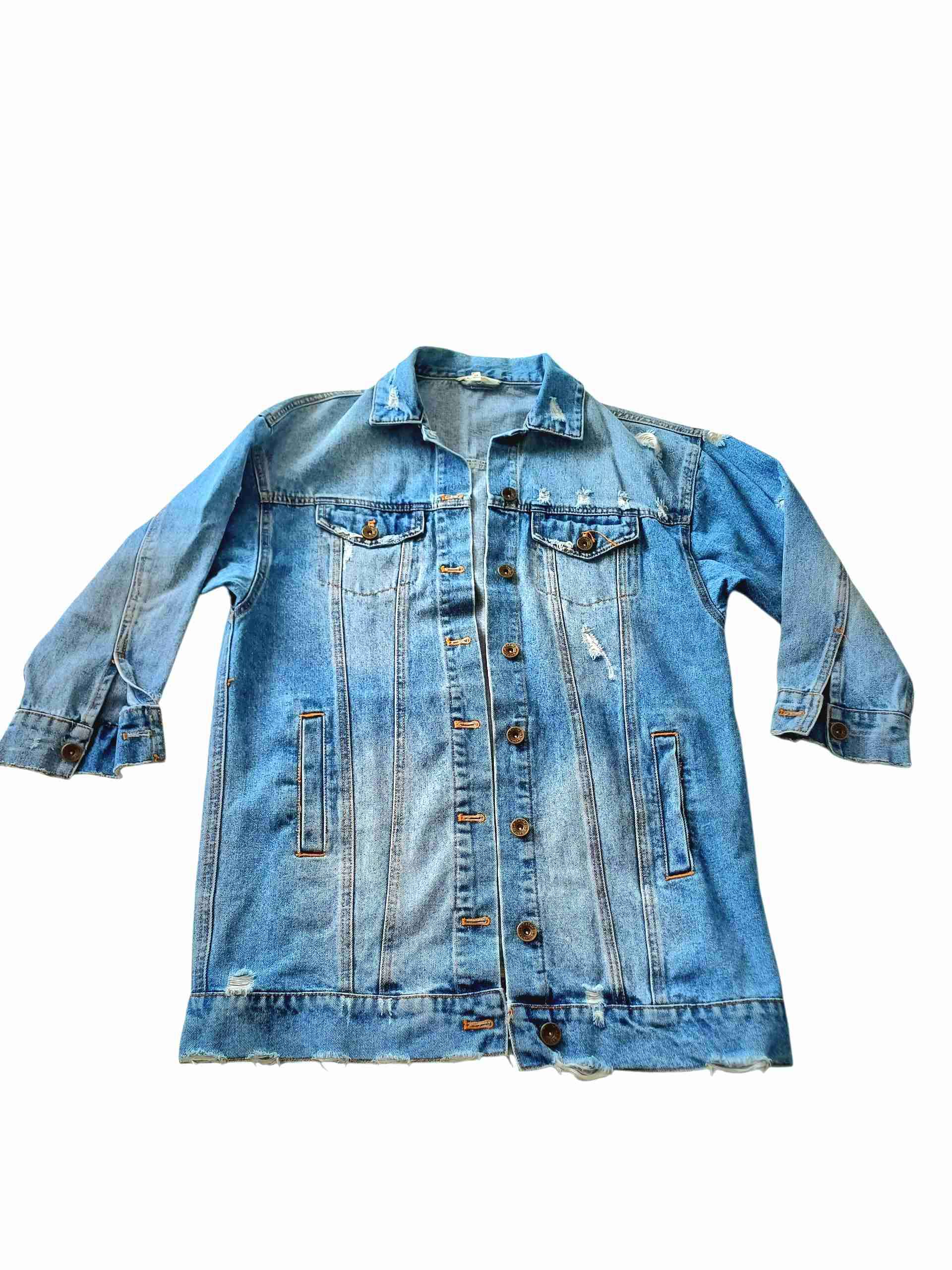 Chaqueta de mezclilla desgastada - miniatura 2