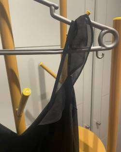 Vestido largo negro de gasa - miniatura 3