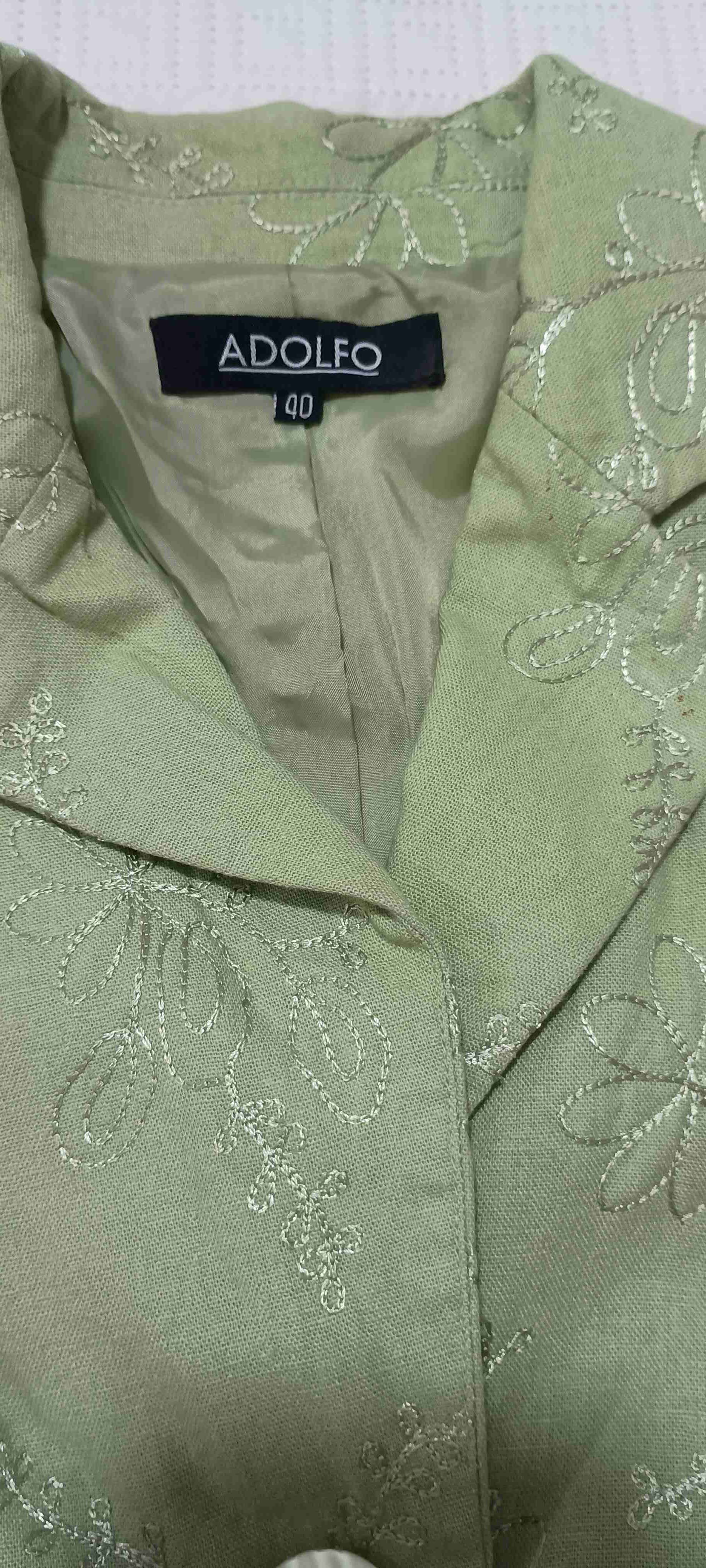 Conjunto bordado verde Adolfo - miniatura 2