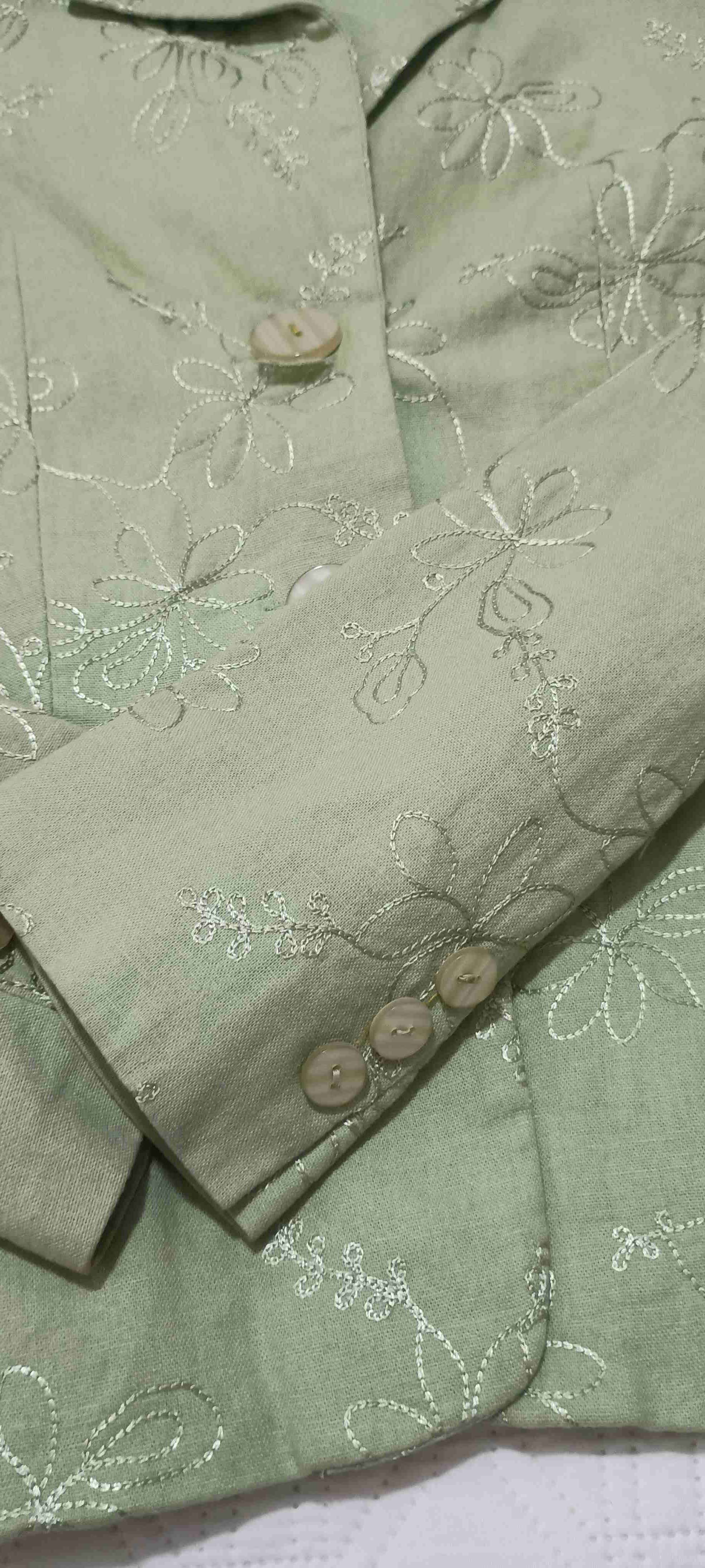 Conjunto bordado verde Adolfo - miniatura 3