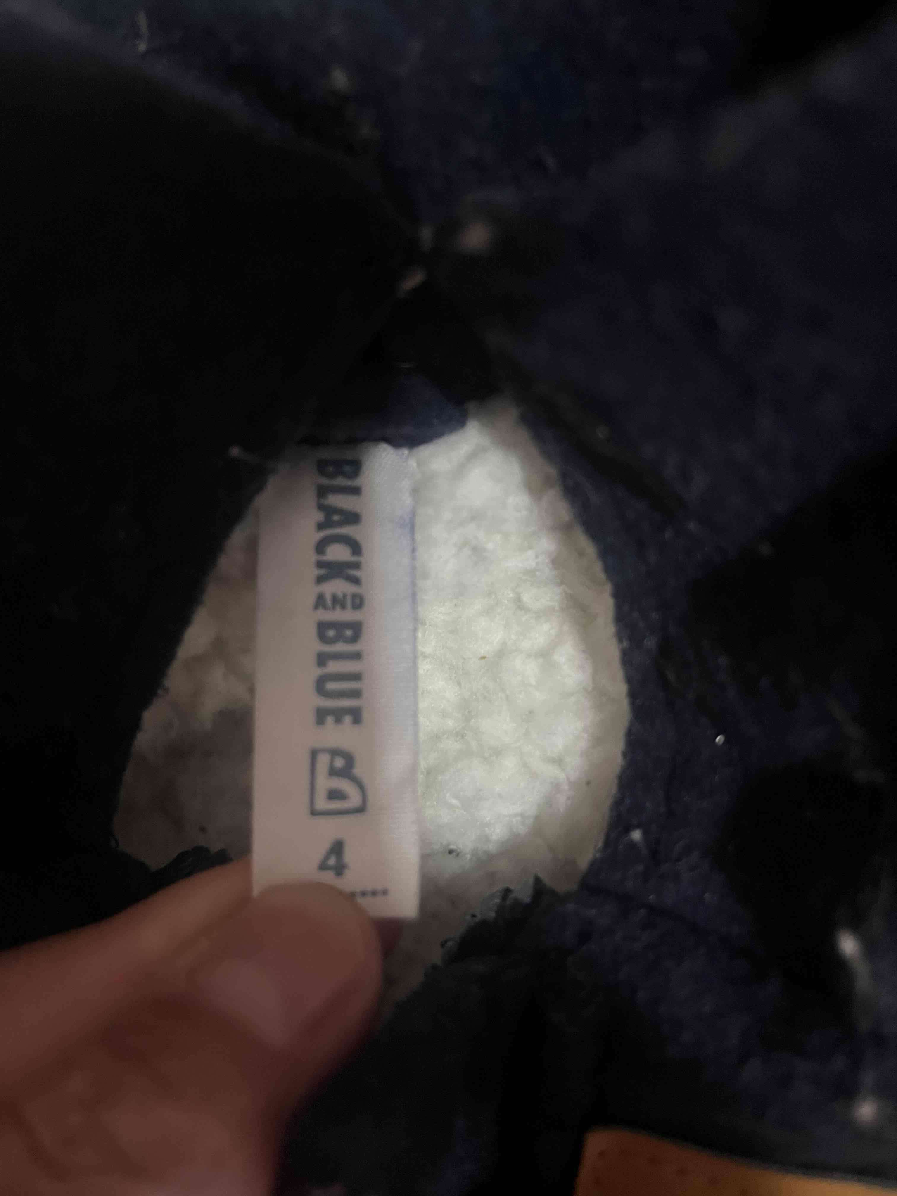 Abrigo infantil azul con capucha - miniatura 2