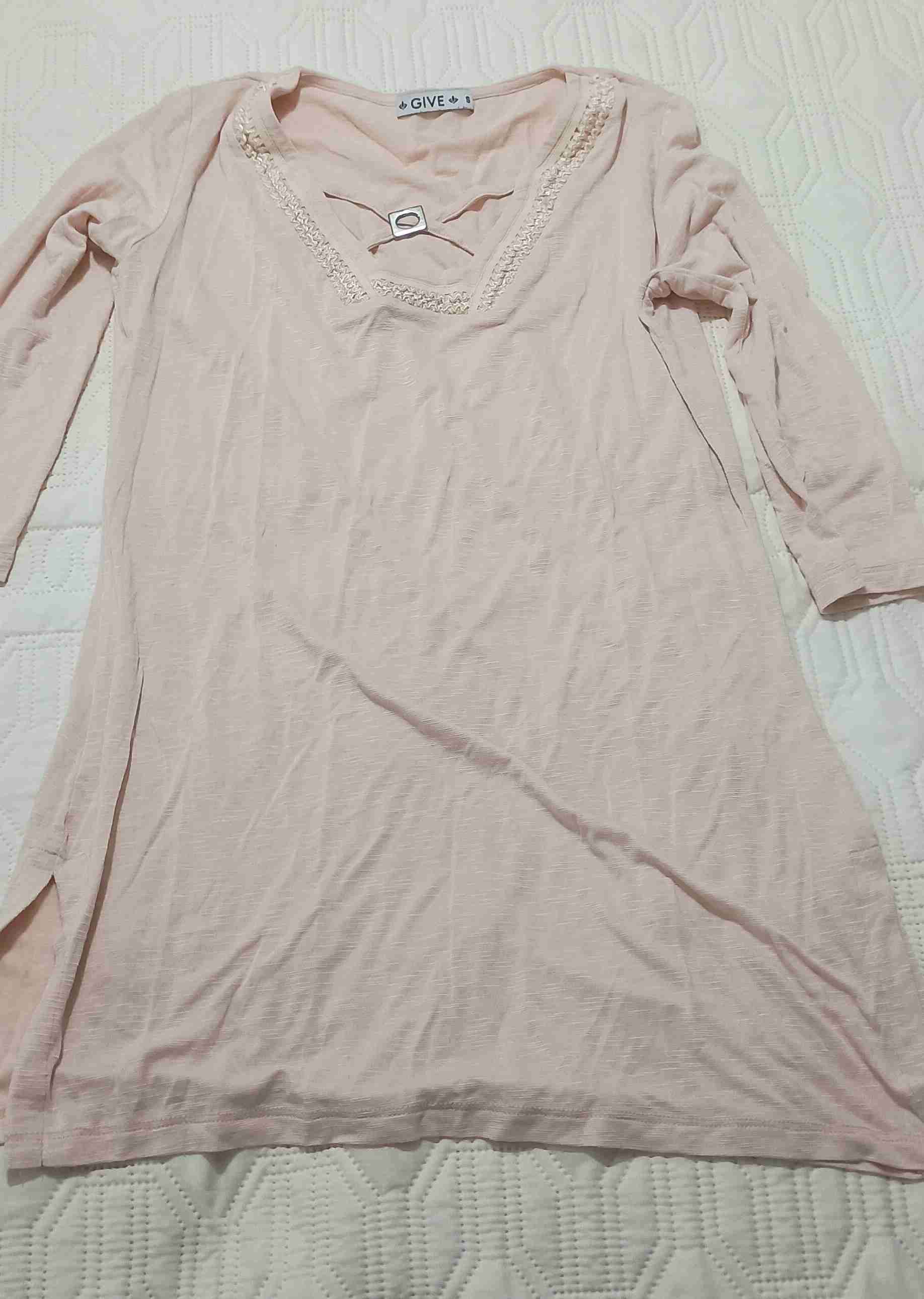 Polera manga 3/4 beige - miniatura 2