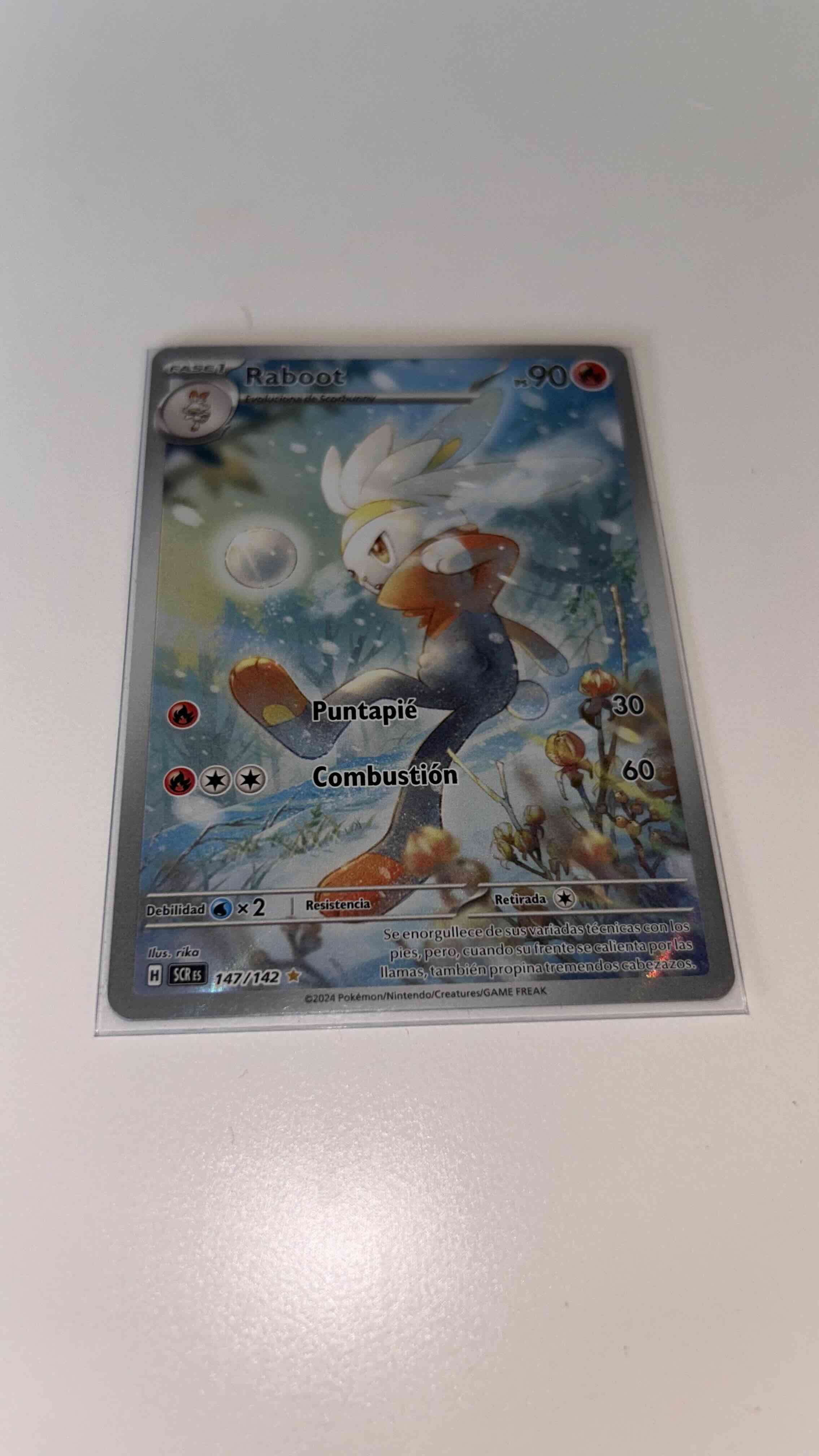 Carta Pokémon Raboot holográfica
