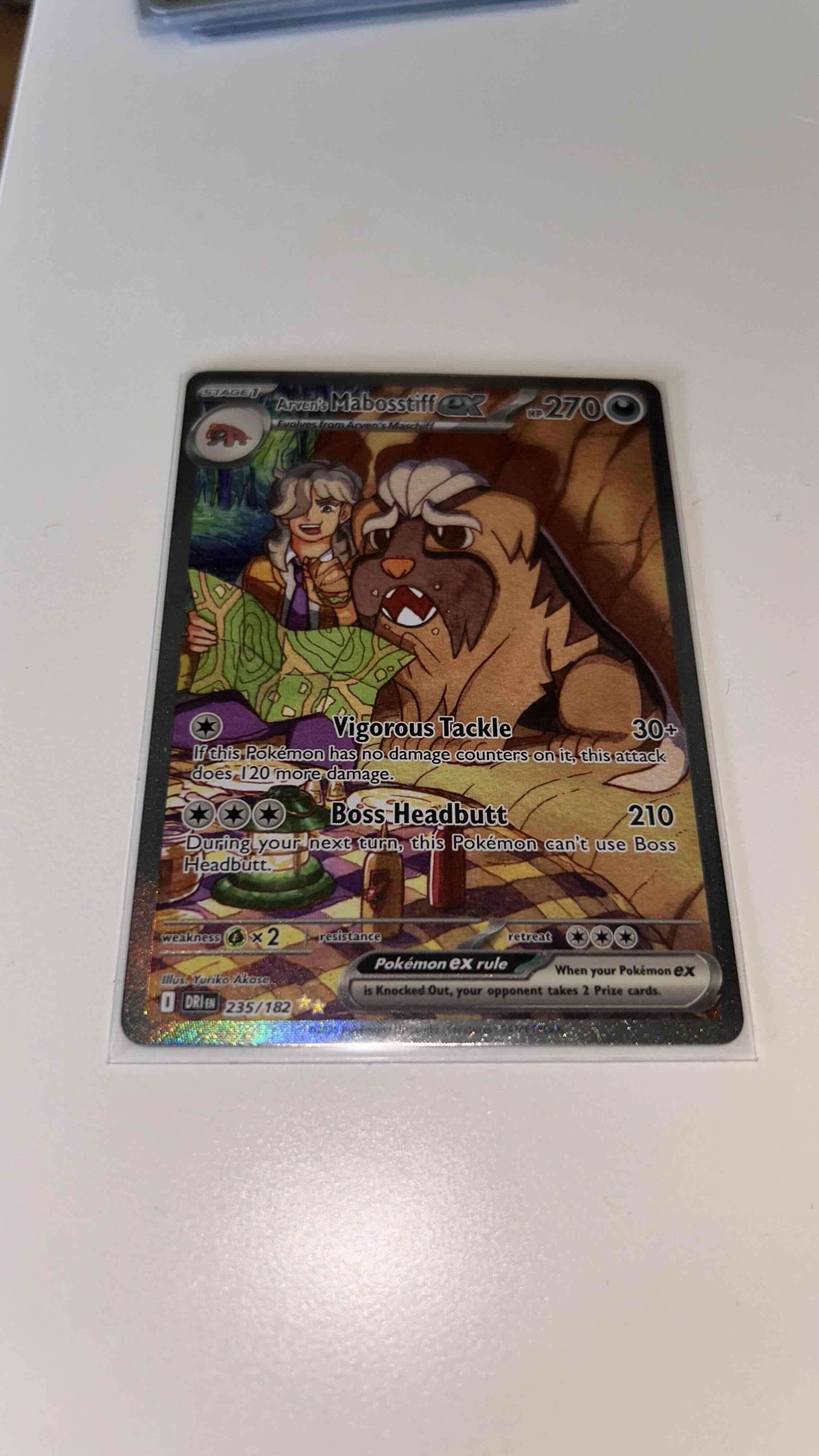 Carta Pokémon Arevn's Mabosstiff EX
