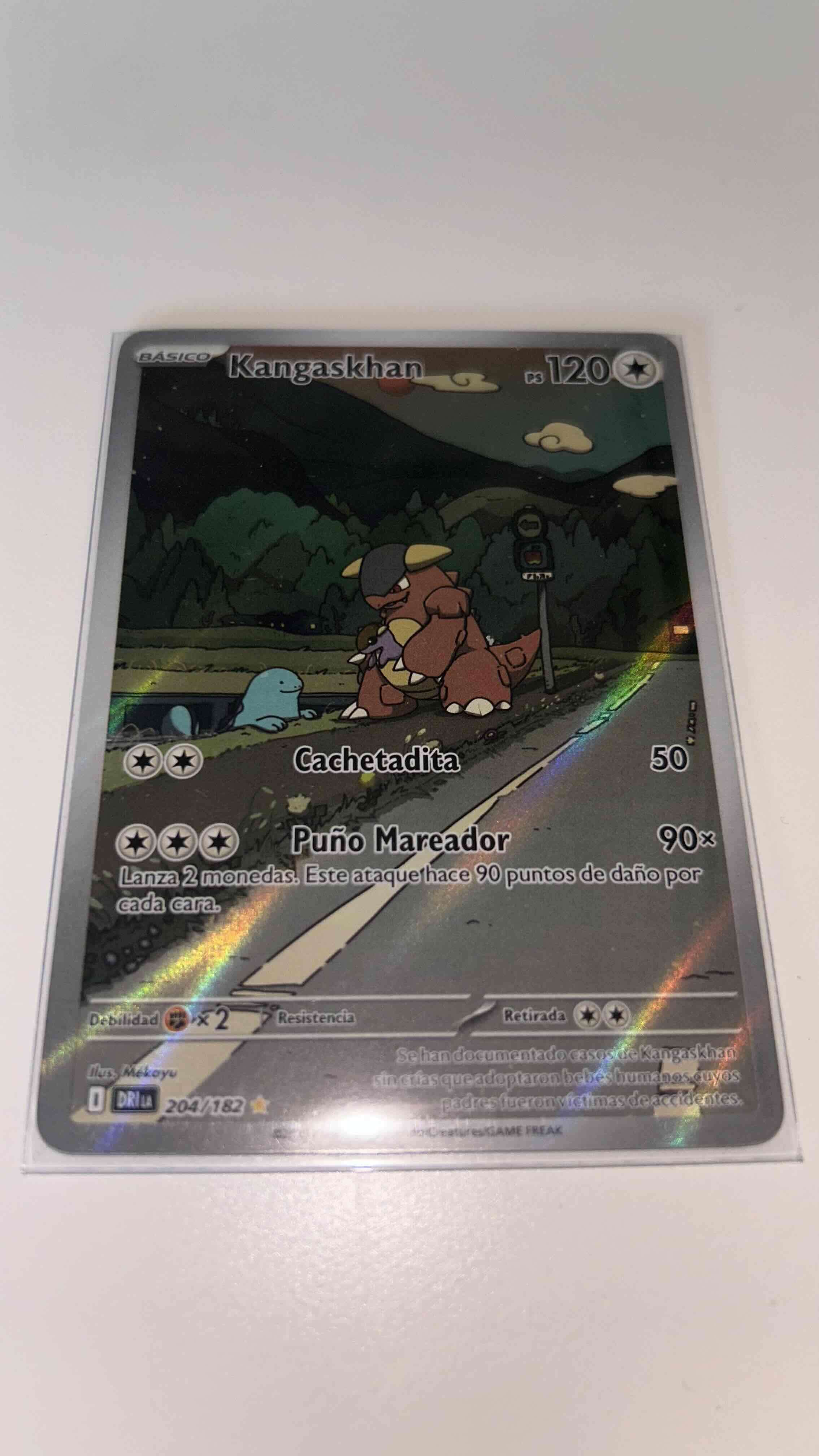 Carta Kangaskhan Pokémon holográfica