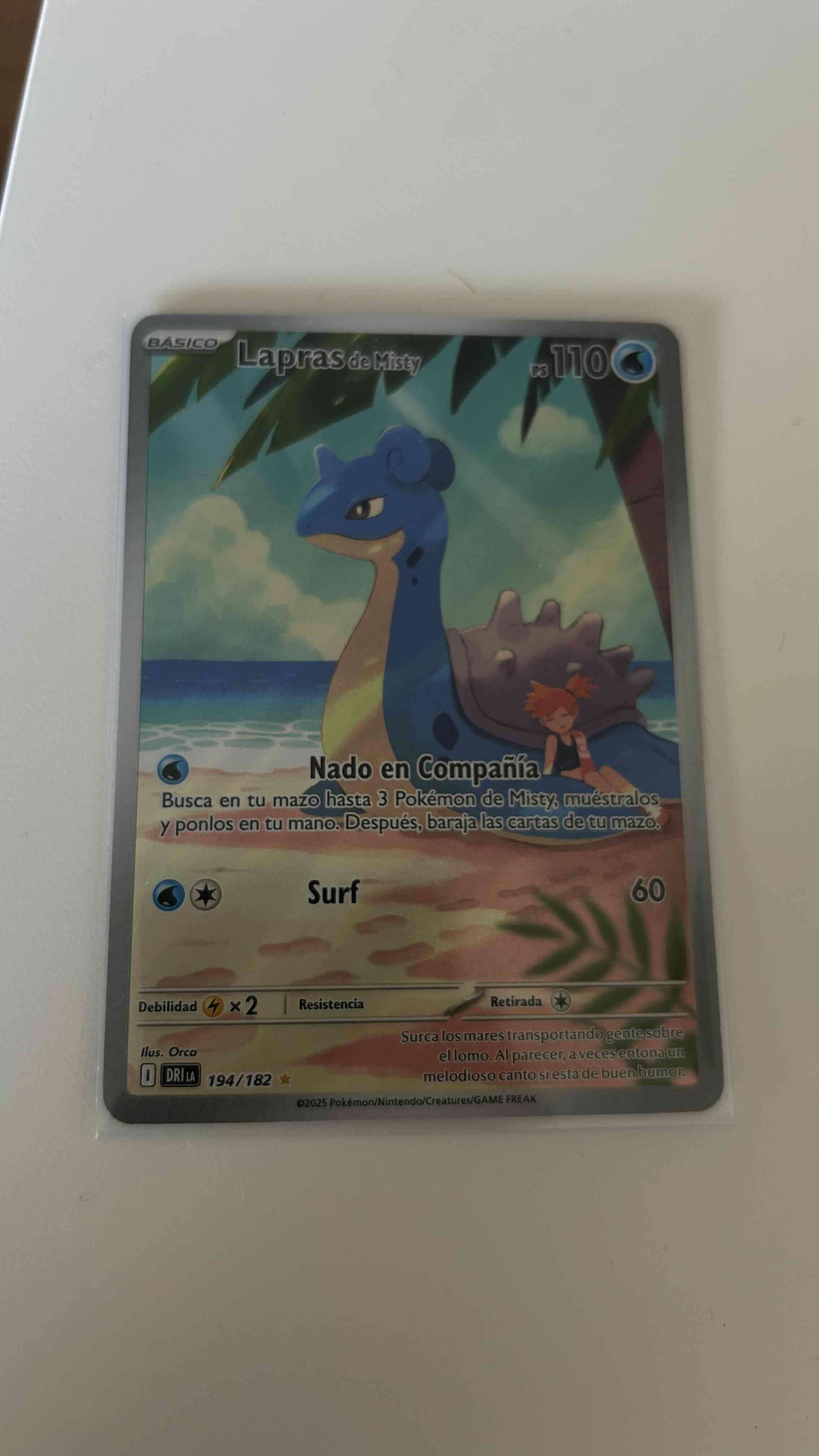 Carta Pokémon Lapras de Misty