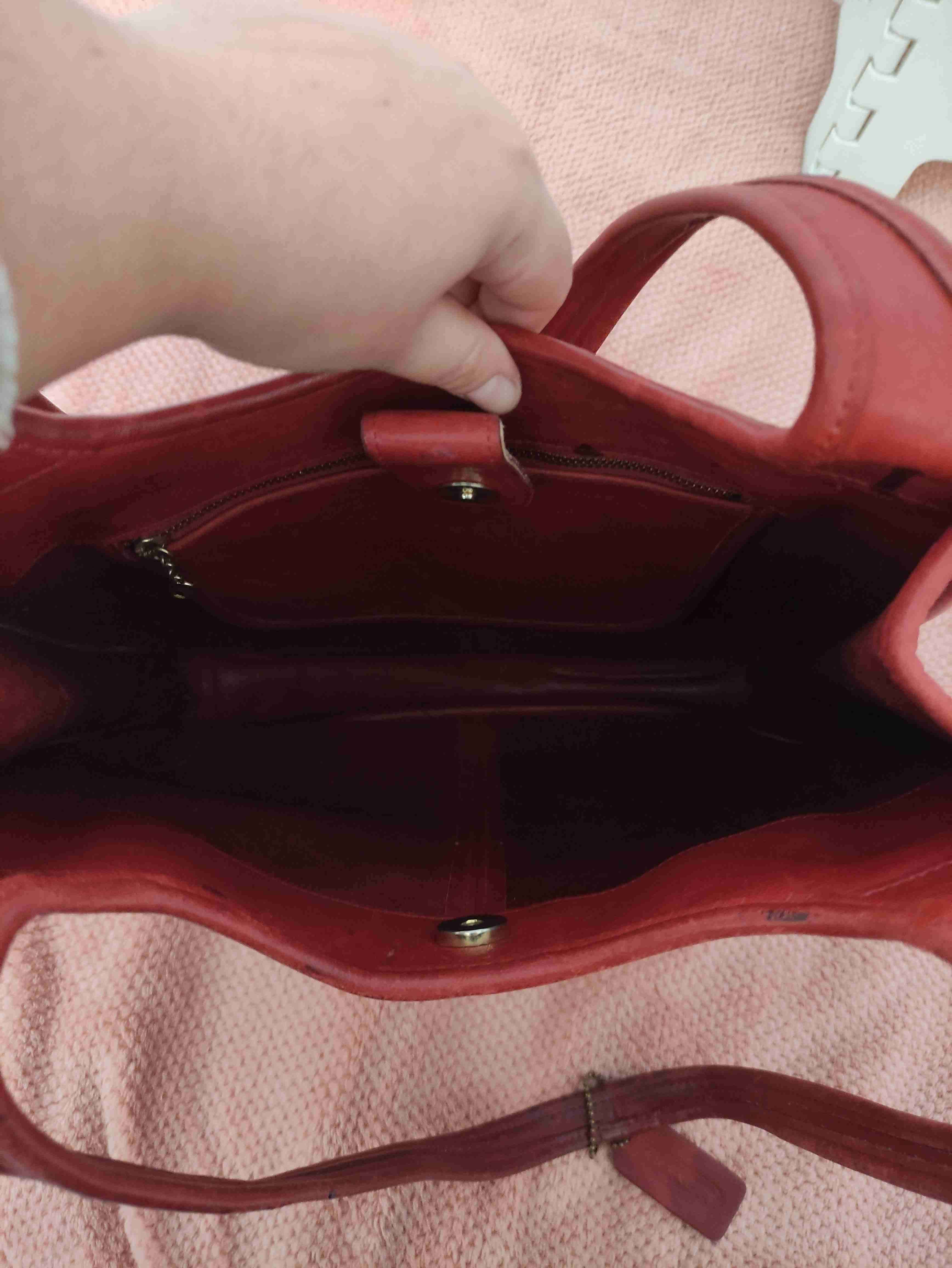 Cartera Coach de cuero roja - miniatura 4