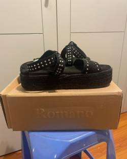 Sandalias negras con plataforma TALLA 38 - miniatura 3