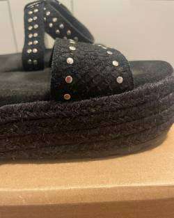 Sandalias negras con plataforma TALLA 38 - miniatura 4