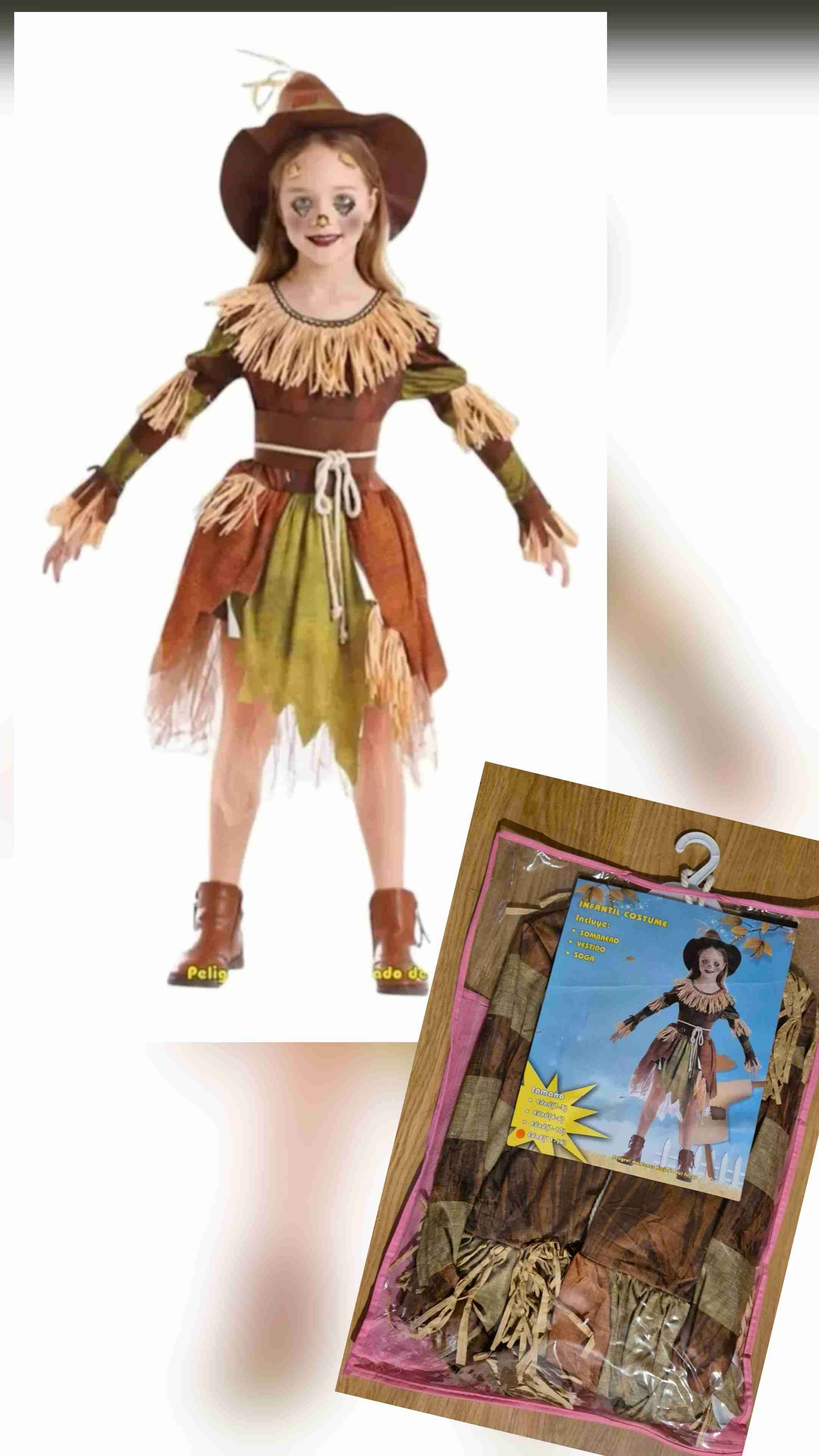 Disfraz infantil espantapájaros (niña)