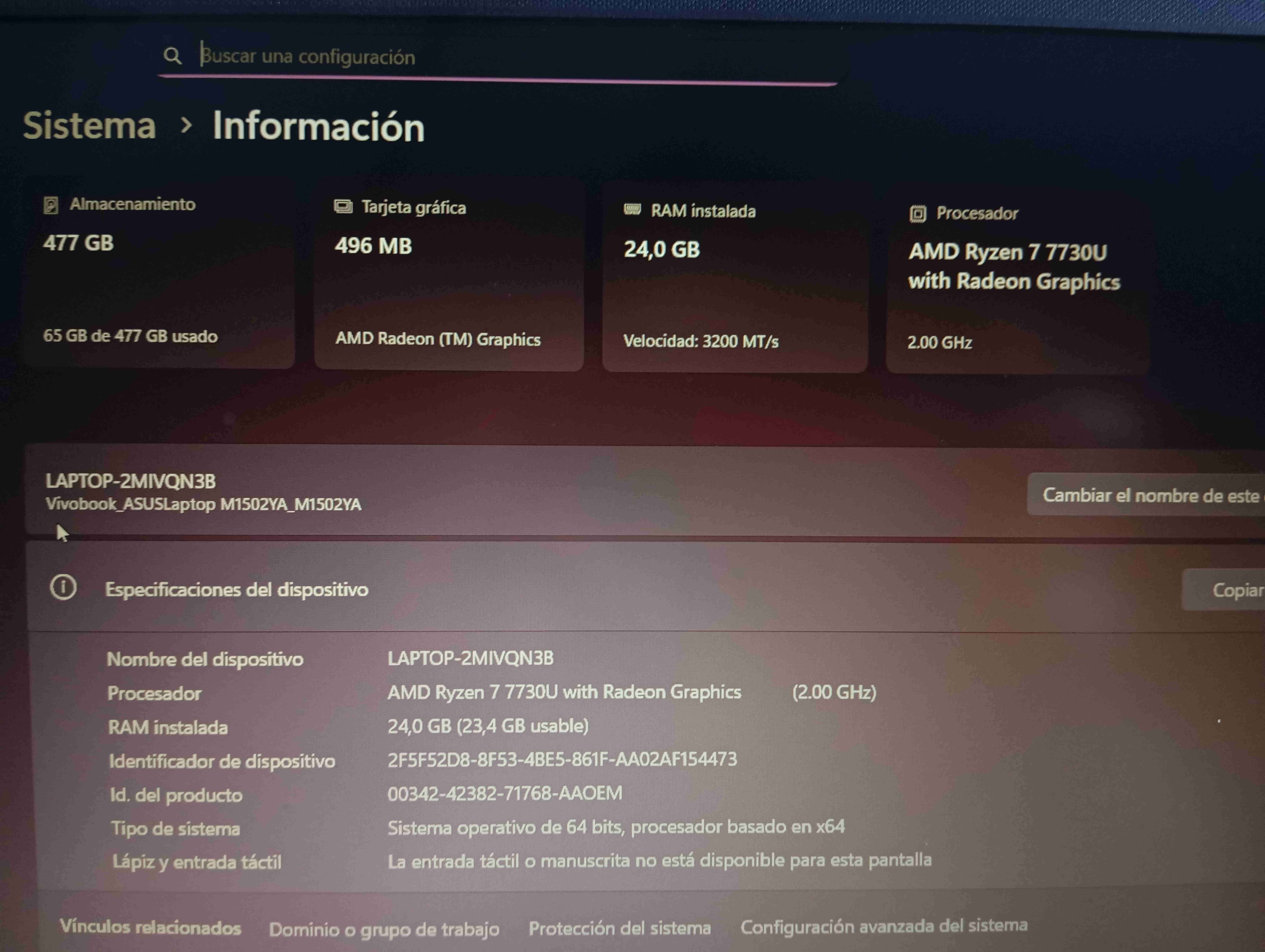 ASUS Vivobook 15 - 24gb Ryzen 7 - miniatura 4