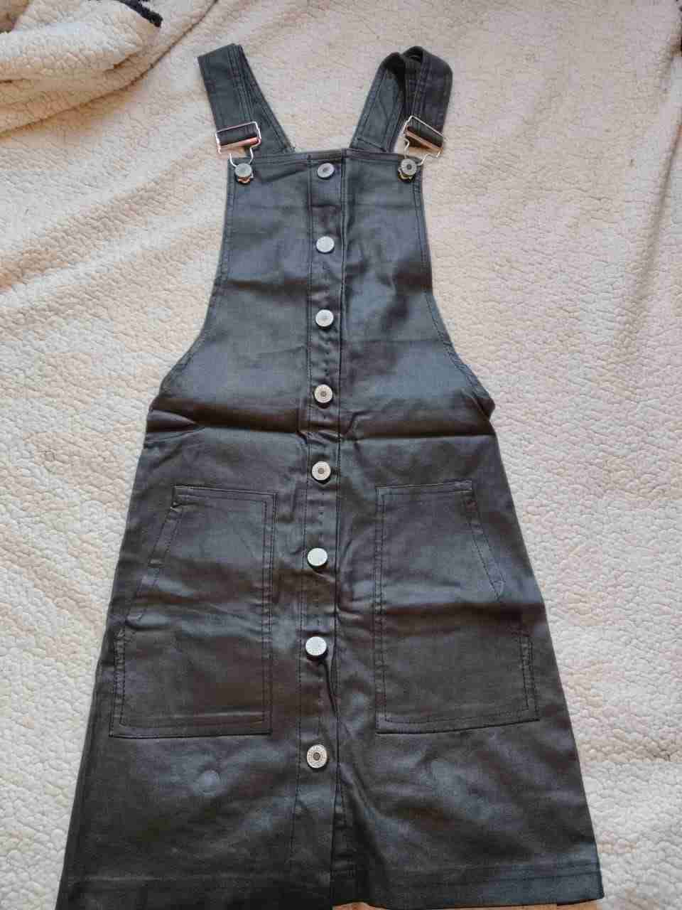 Vestido jardinero negro - miniatura 1