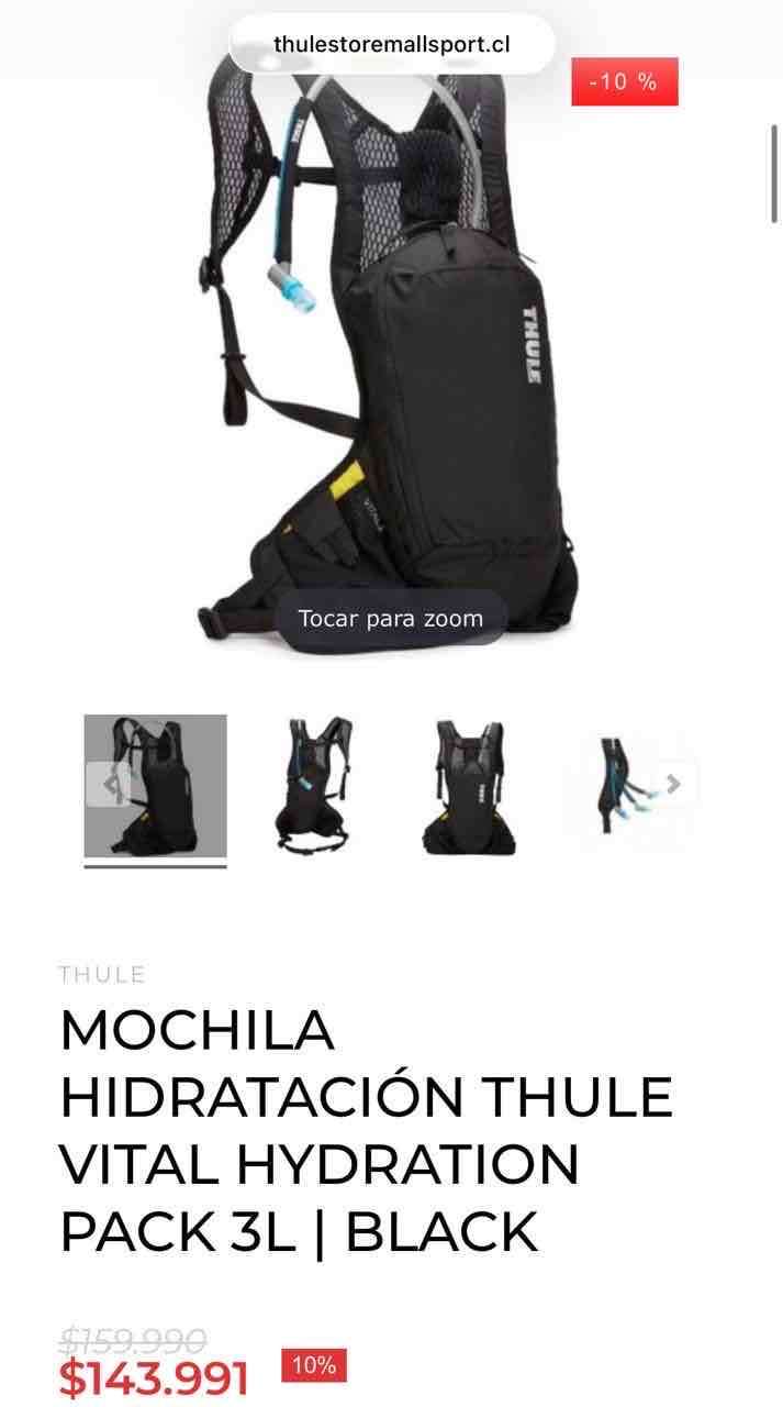 Mochila de hidratación negra Thule nueva - miniatura 3