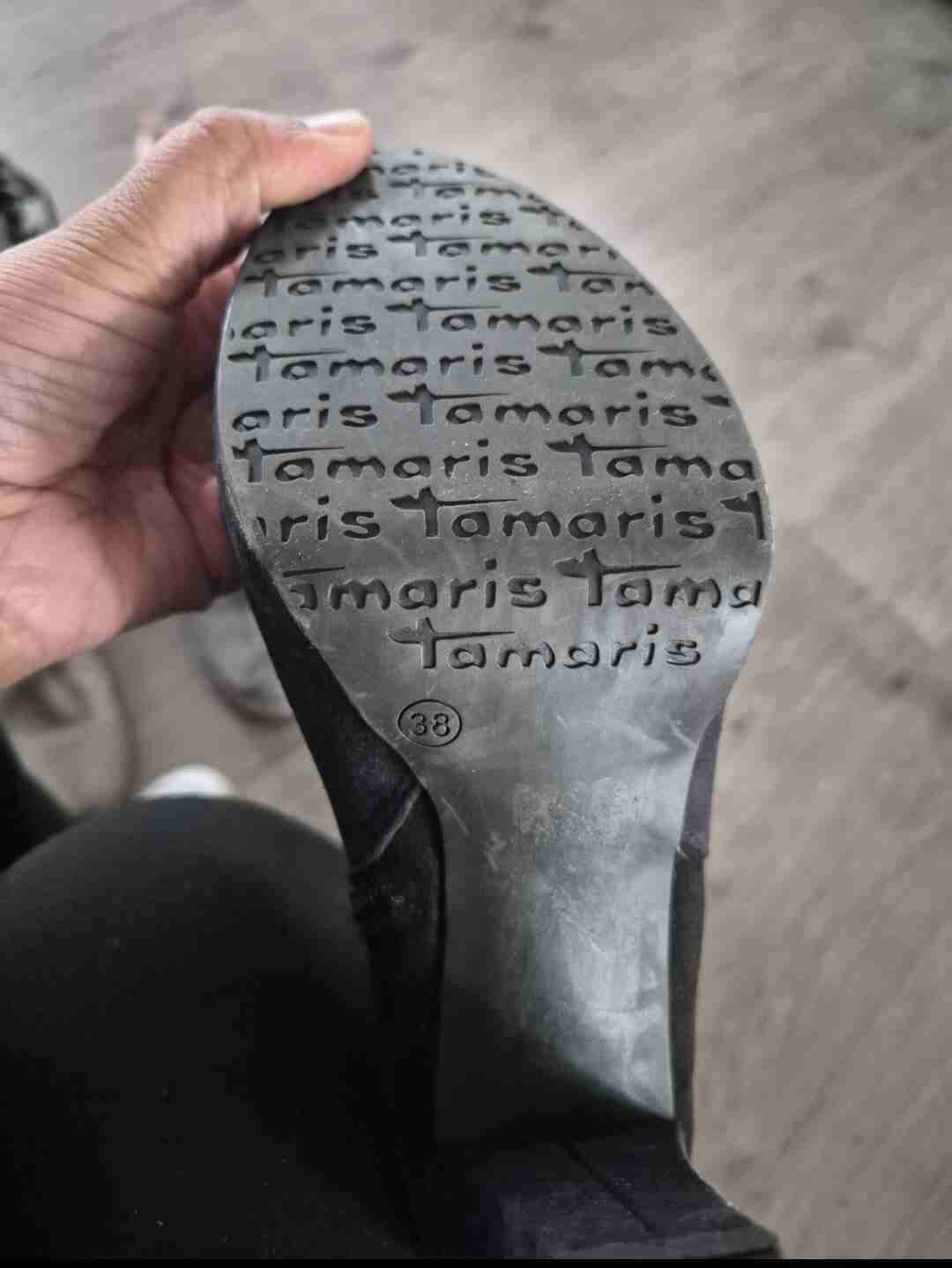 Botas altas negras y grises Tamaris Talla 38 - miniatura 3