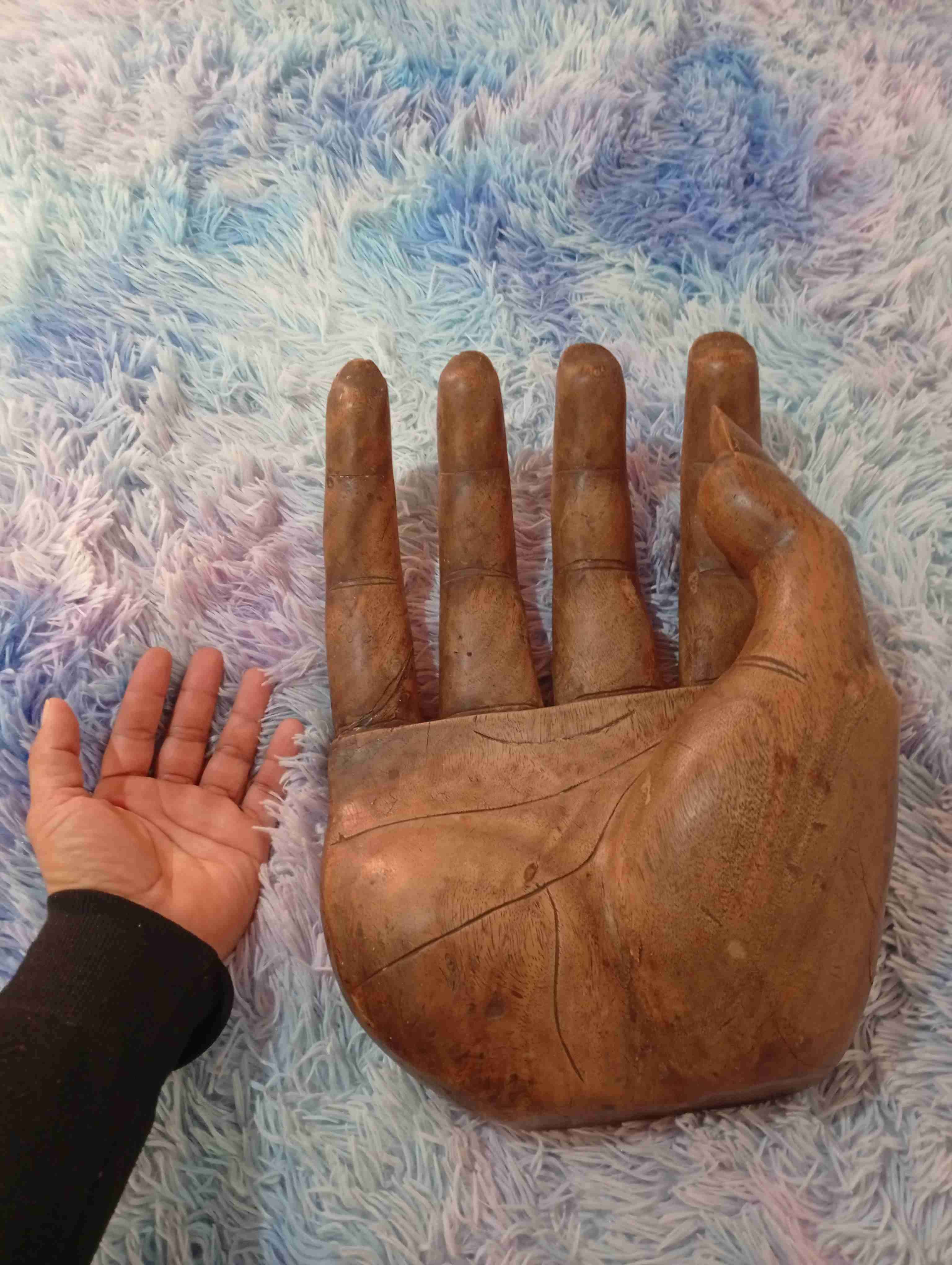 Escultura mano de madera - miniatura 3