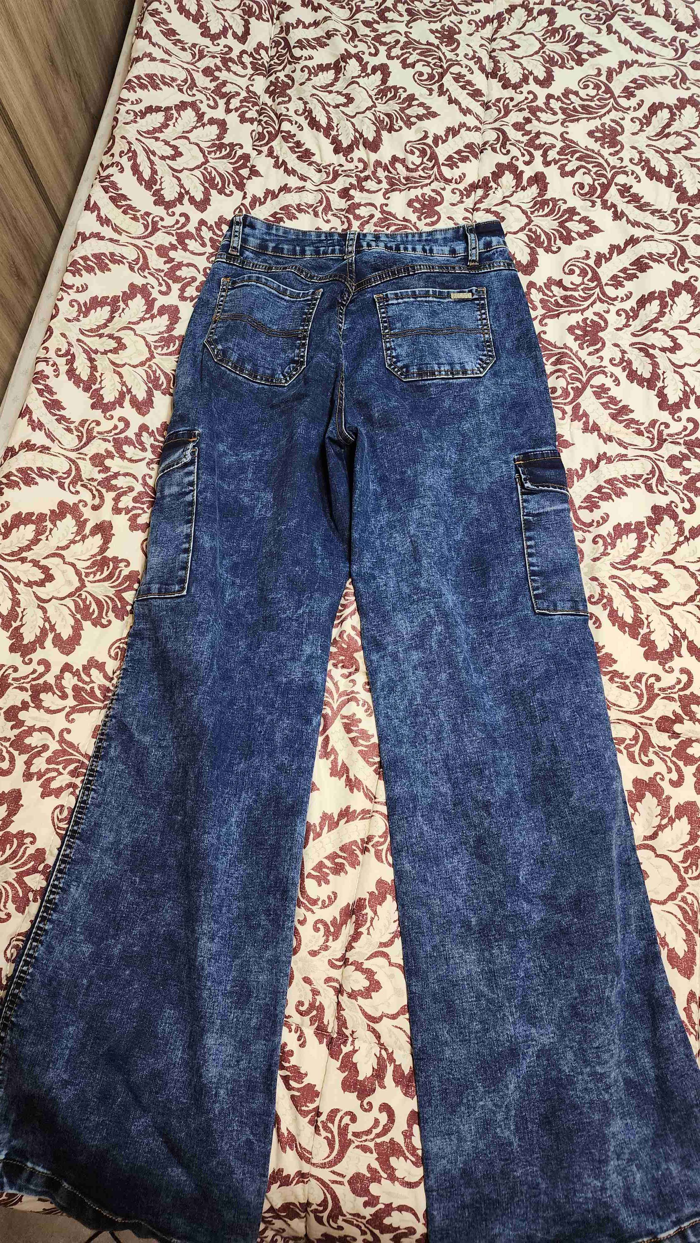 Pantalón cargo de mezclilla azul - miniatura 2