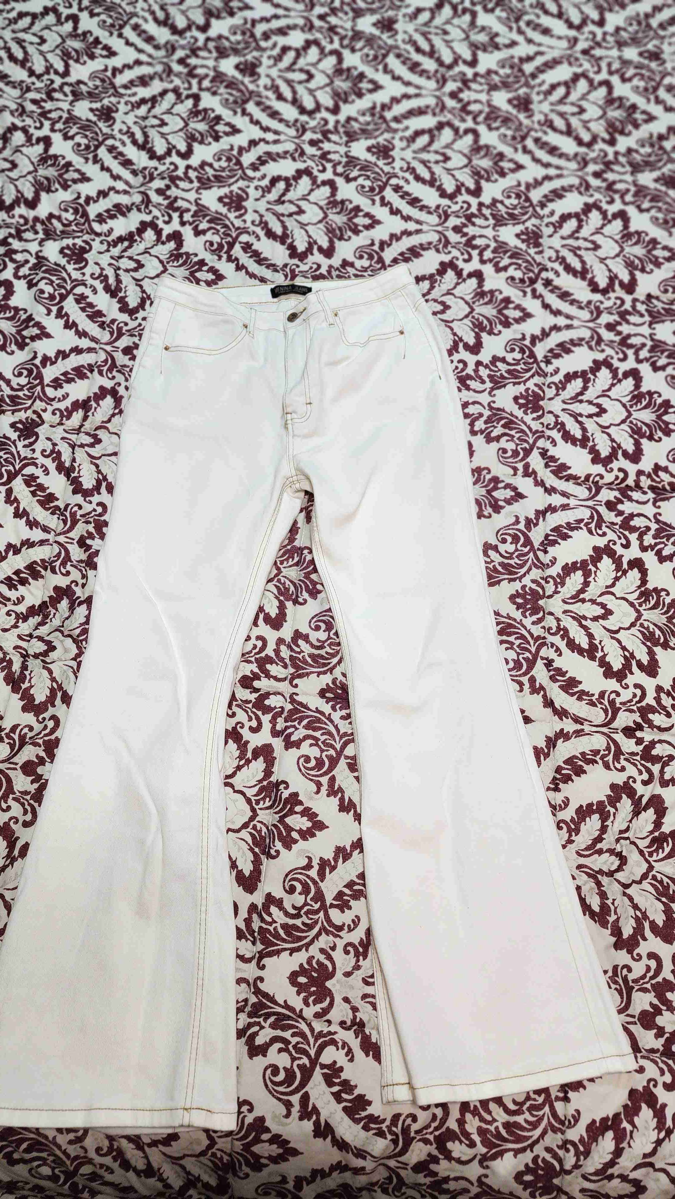 Jeans blancos acampanados - miniatura 1
