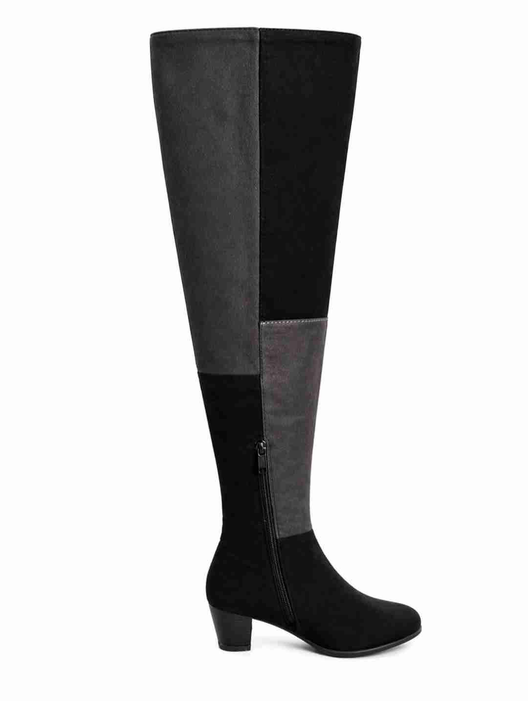 Botas altas negras y grises Tamaris Talla 38 - miniatura 1