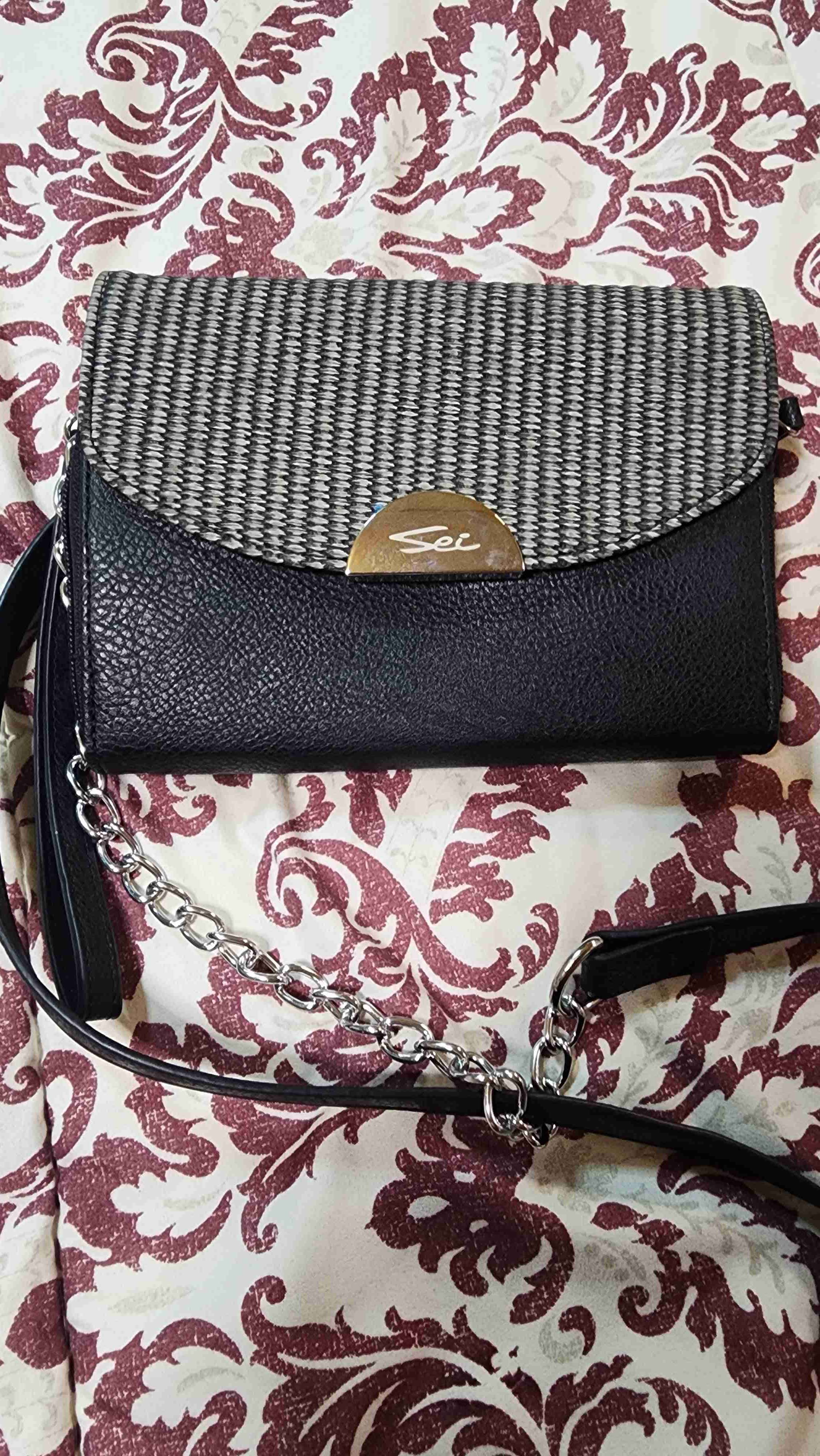 Cartera de hombro en blanco y negro - miniatura 4