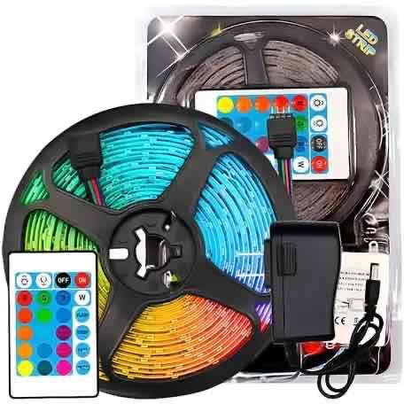Tira LED RGB con control remoto