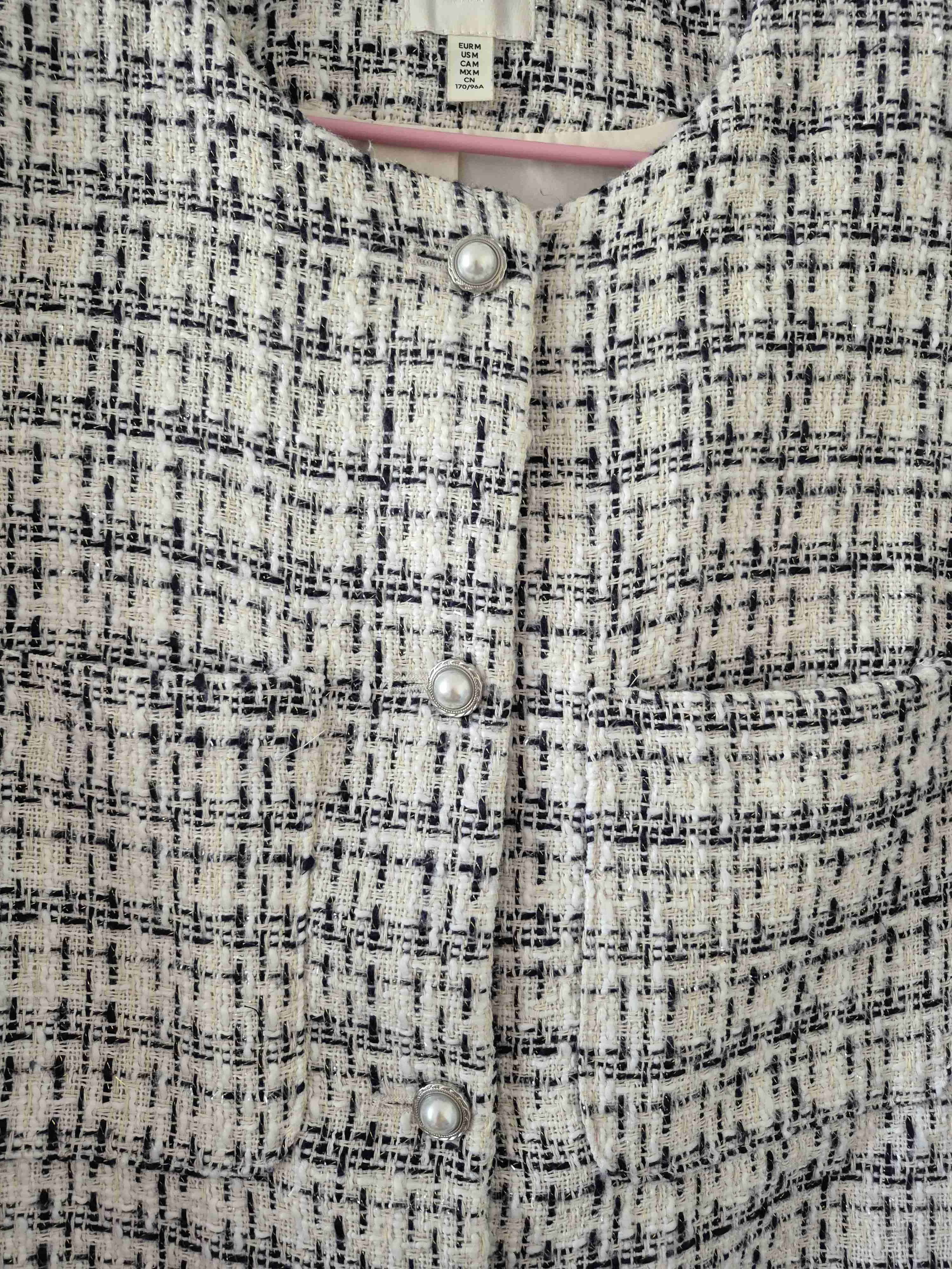 Abrigo tejido blanco y negro - miniatura 3