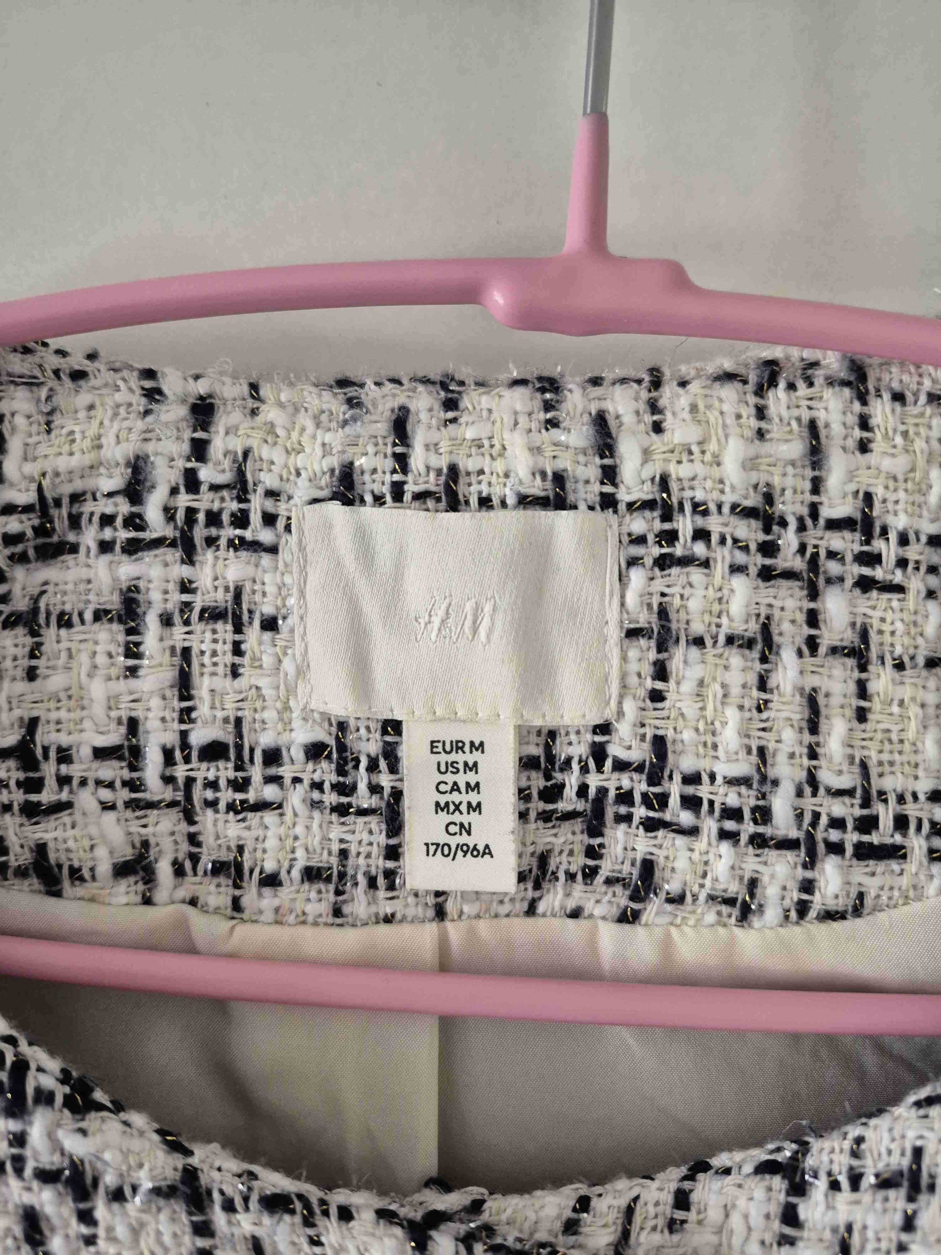 Abrigo tejido blanco y negro - miniatura 4