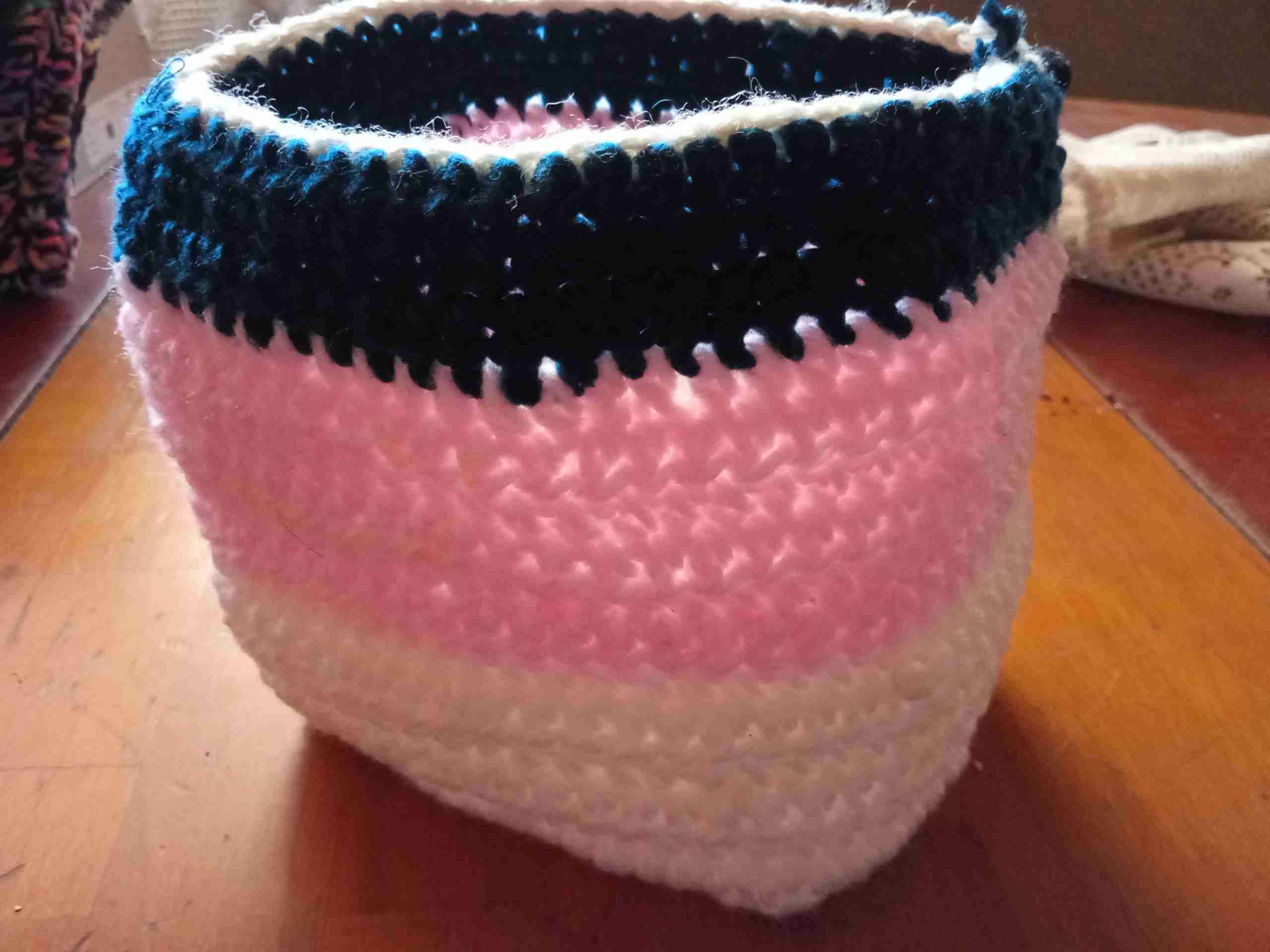 Cestos tejido a mano multicolor - miniatura 2