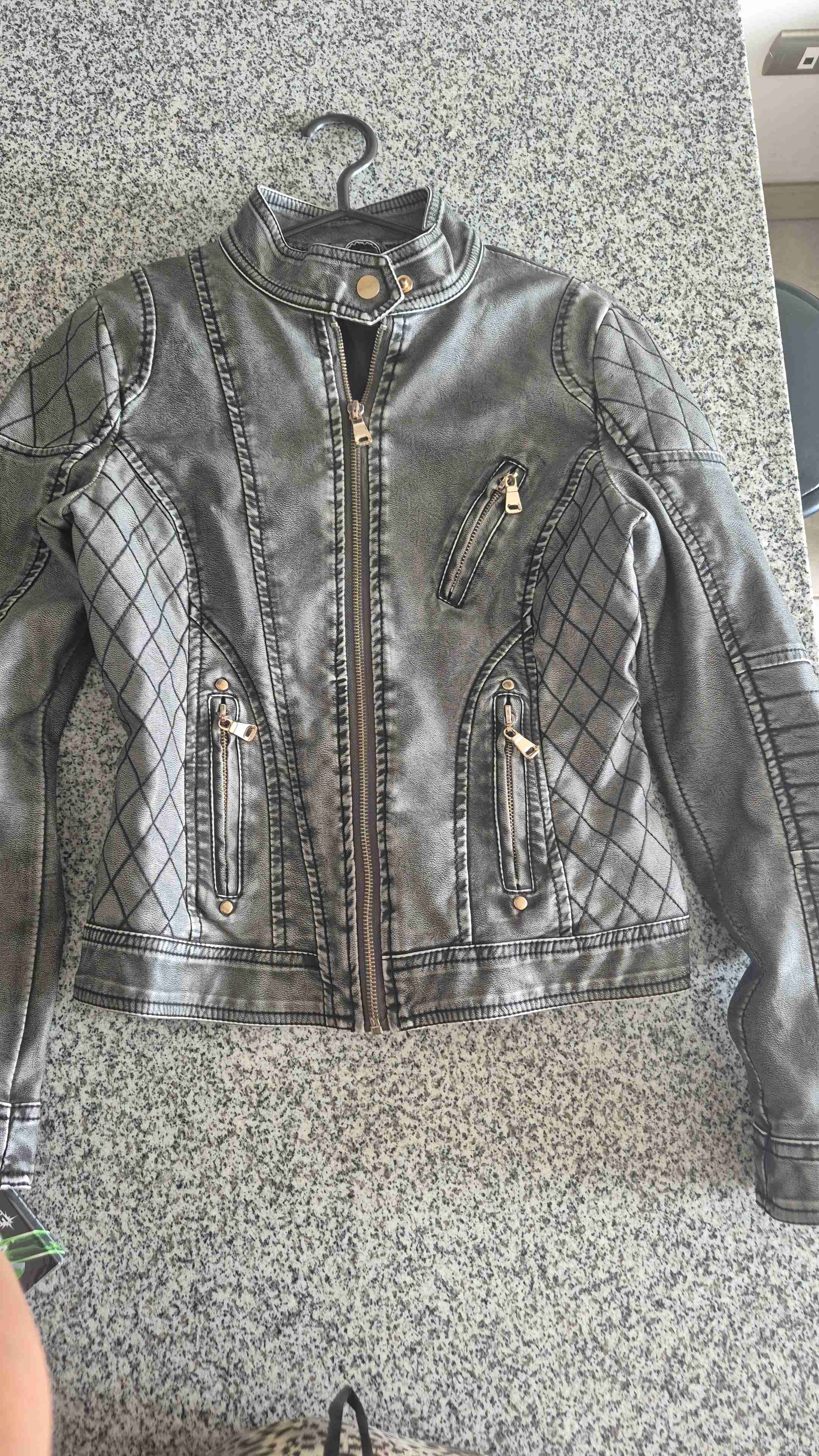 Chaqueta motociclista negra