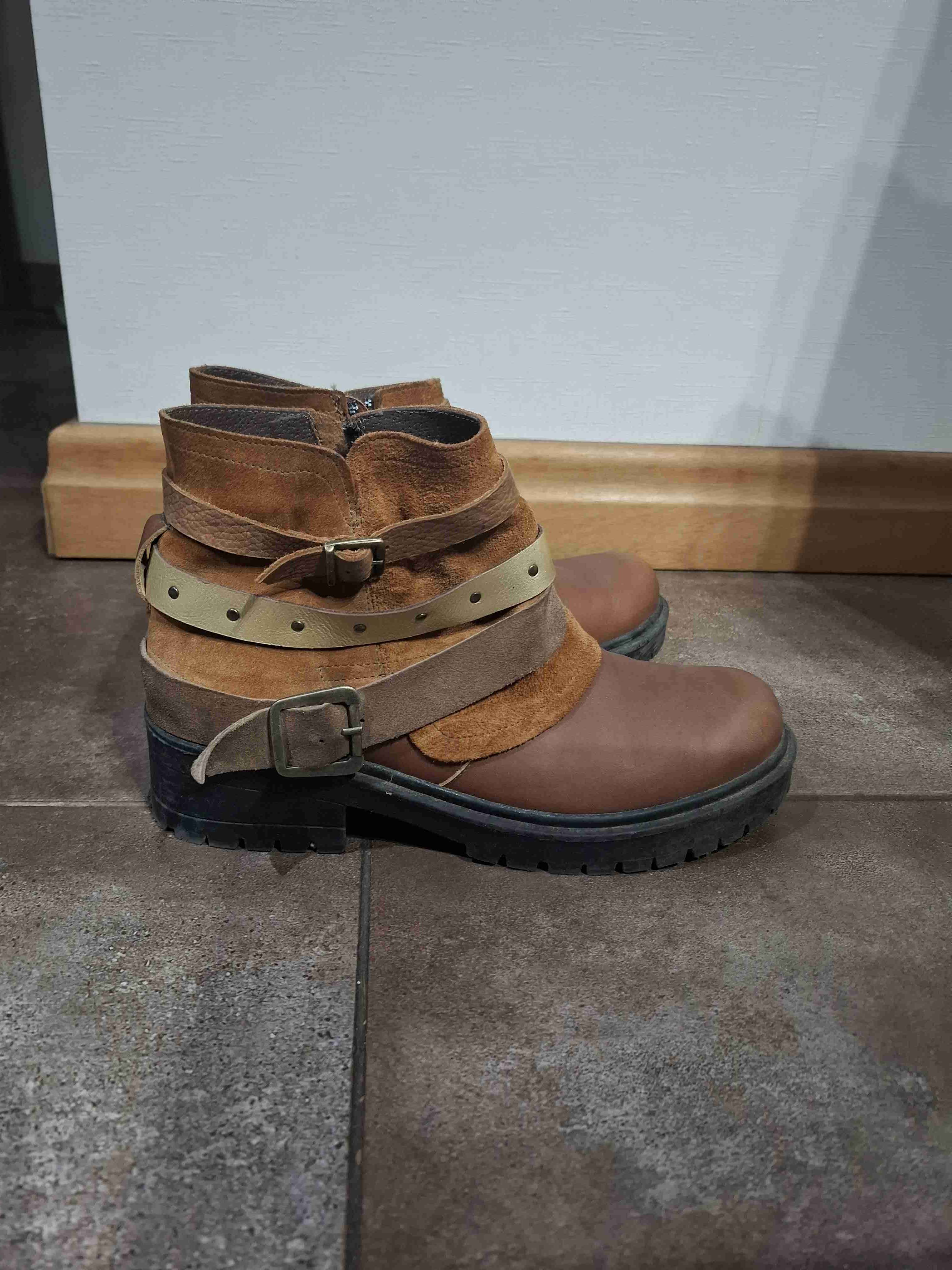 Botas de cuero marrón - miniatura 2