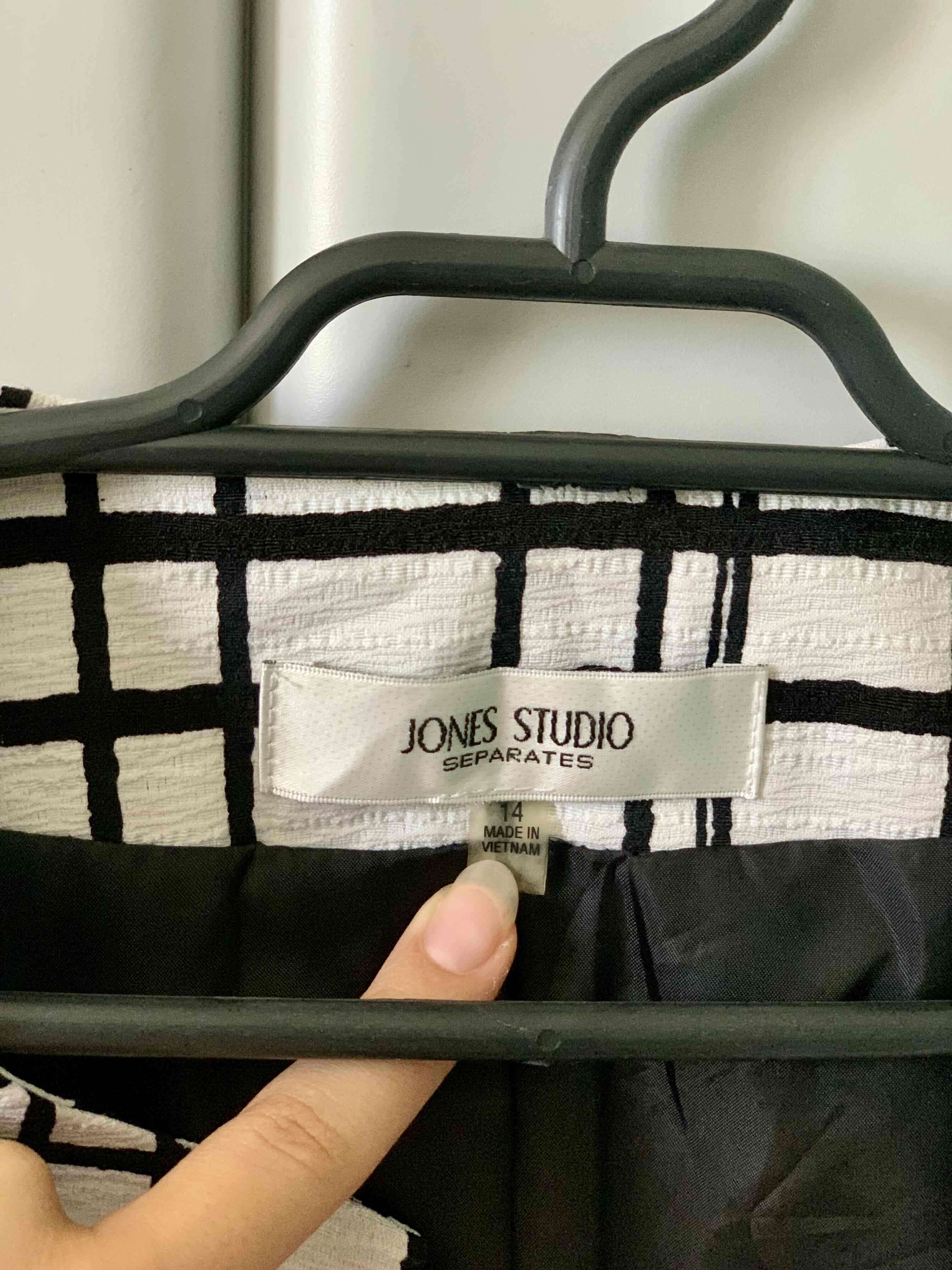 Blazer a cuadros blanco y negro - miniatura 2