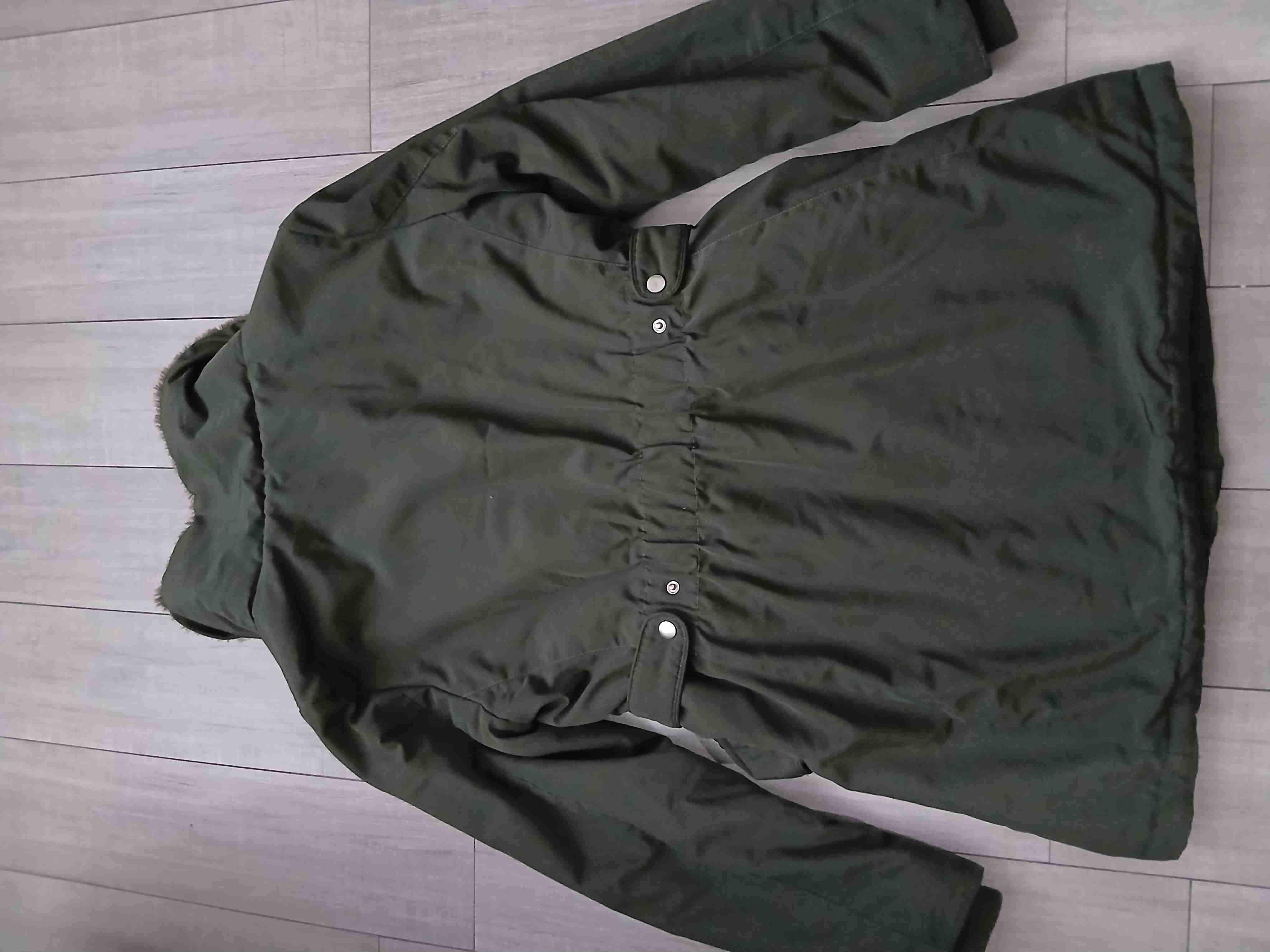 Abrigo verde con interior de piel - miniatura 3