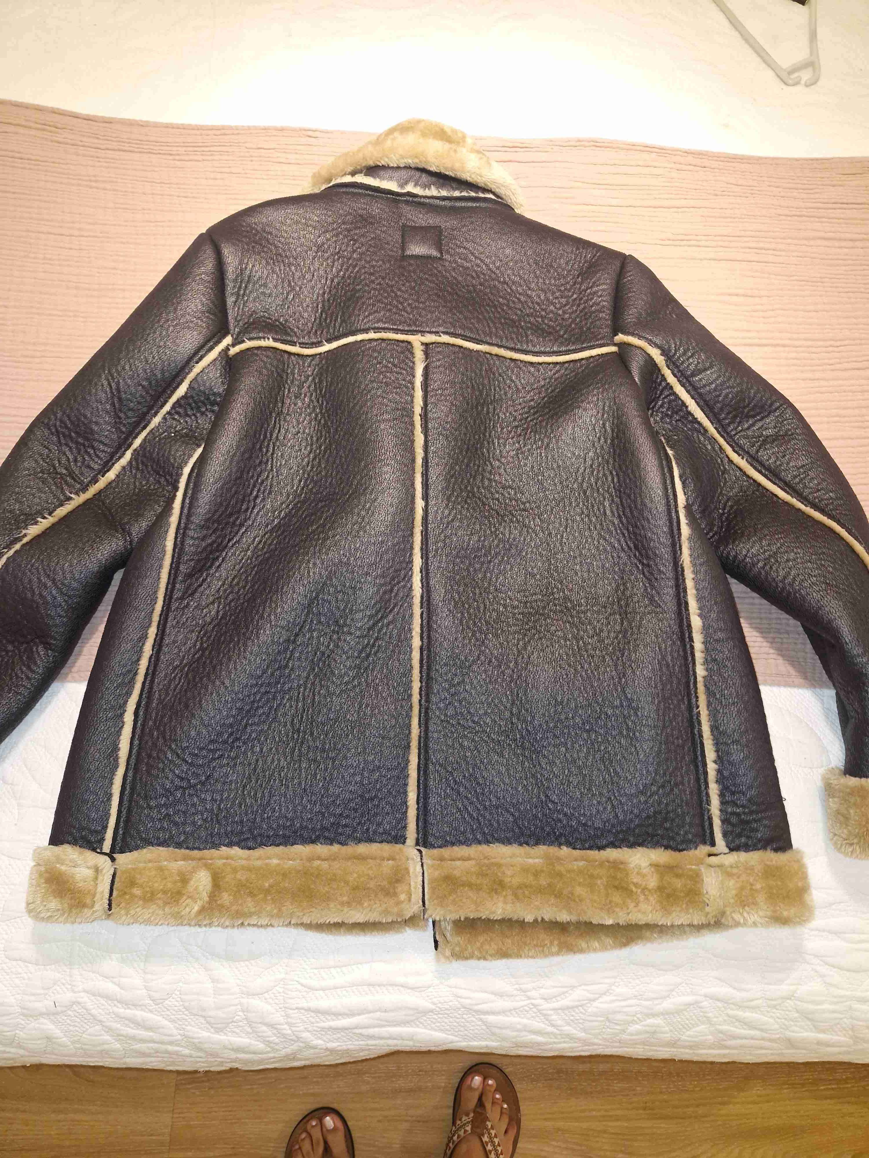 Chaqueta negra forrada de lana - miniatura 4