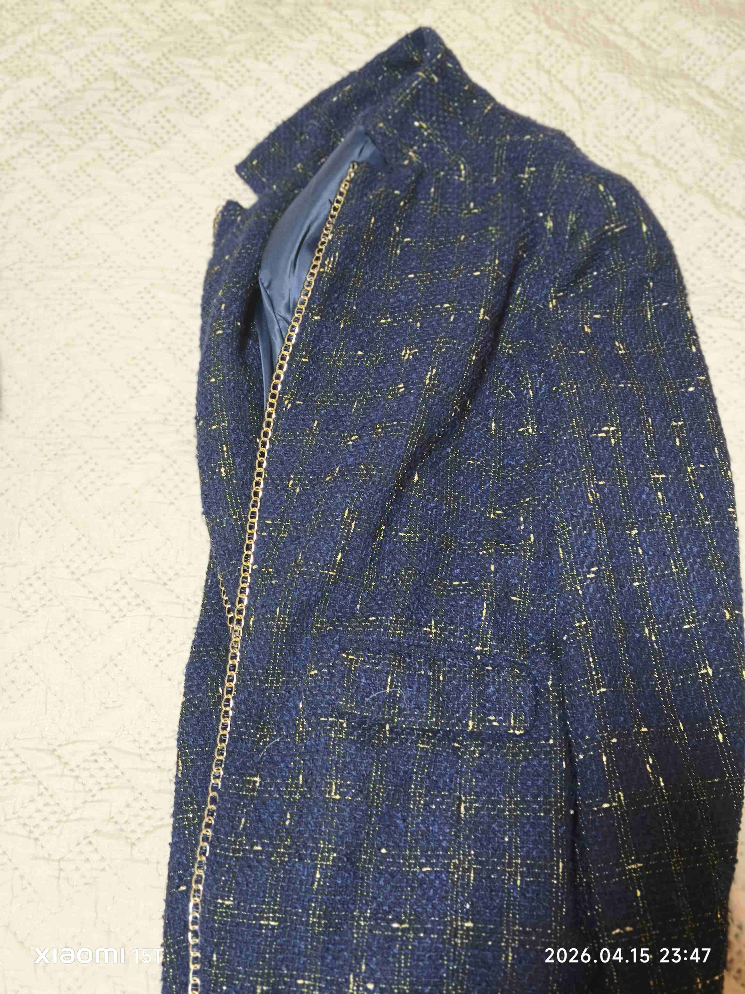 Abrigo de lana azul marino - miniatura 2