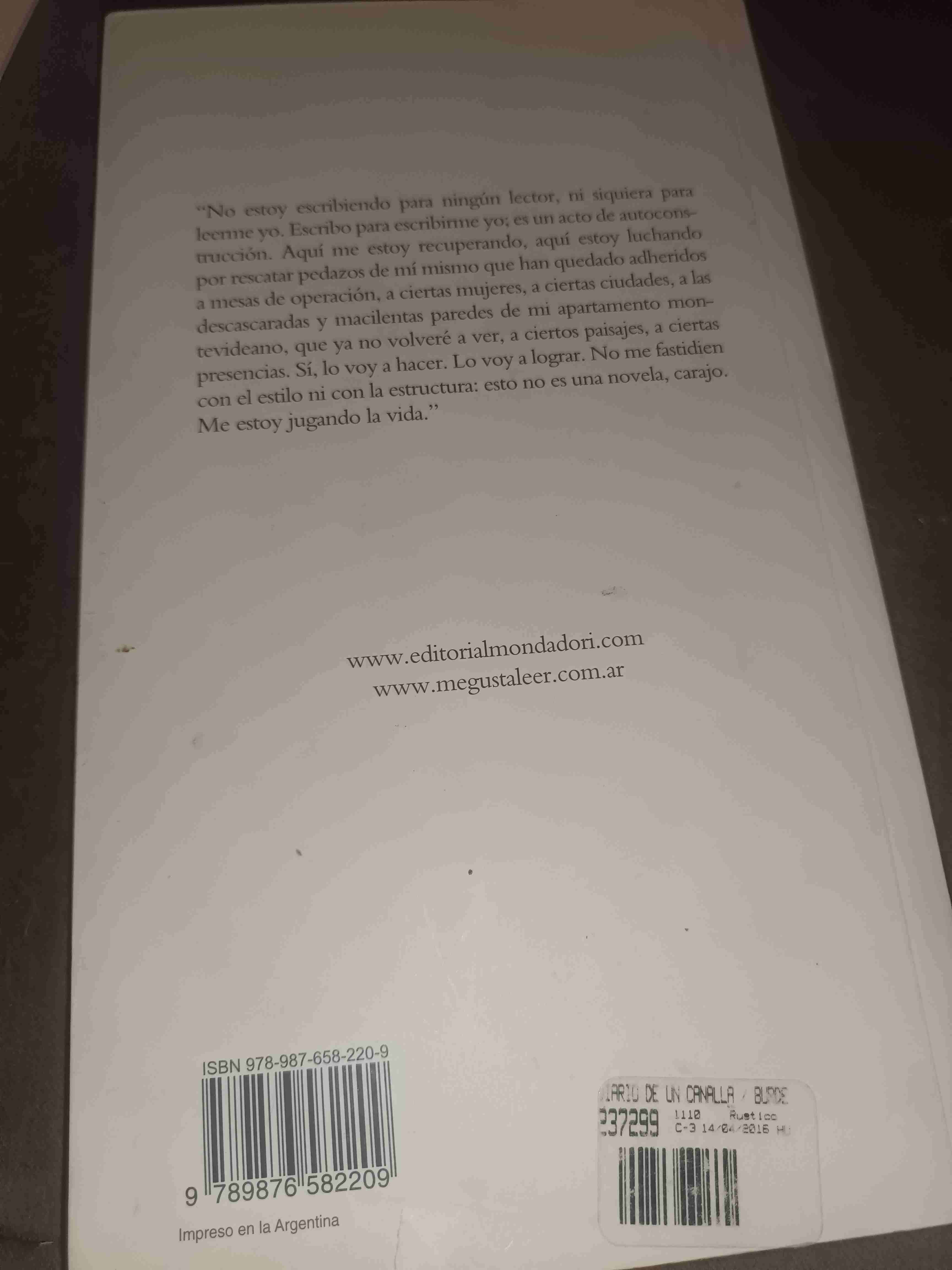 Libro 'Diario de un canalla' Burdeos, 1972 - miniatura 2