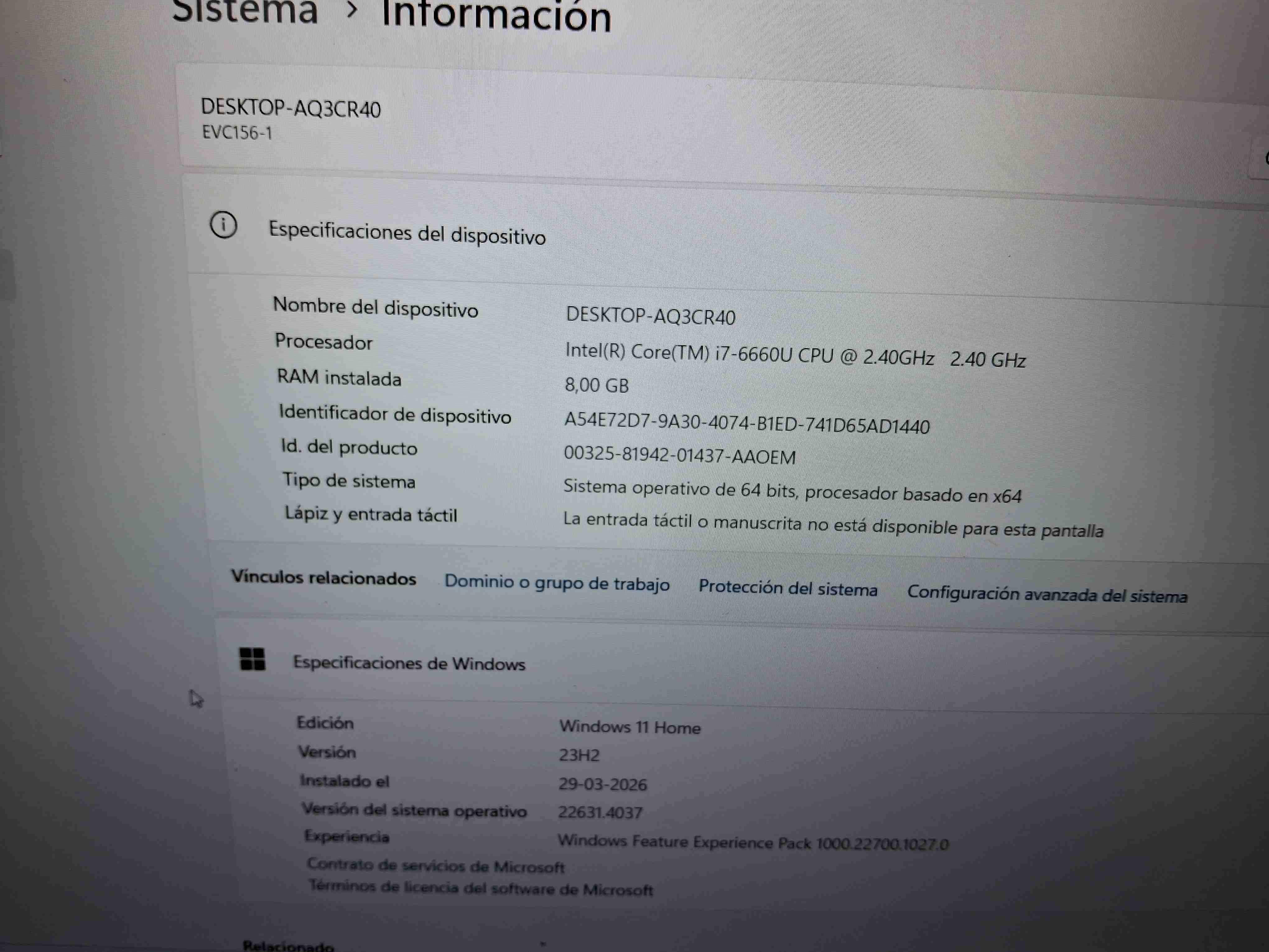 Laptop Evo en buen estado - miniatura 5