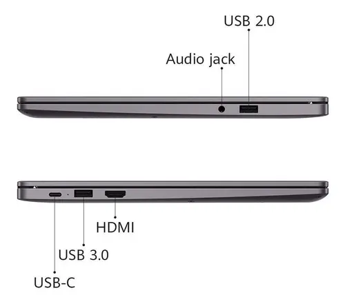 Notebook Huawei MateBook D14 Gris - miniatura 2