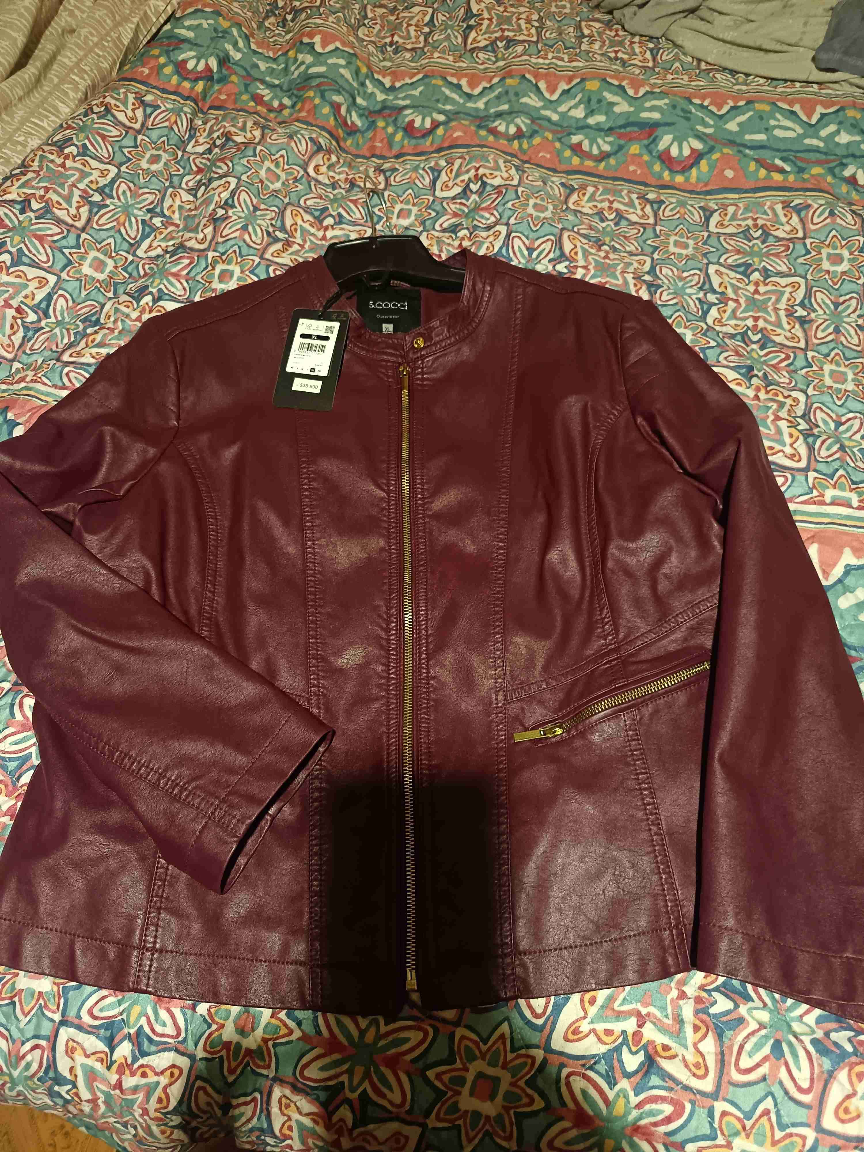 Chaqueta de ecuero burdeo nueva