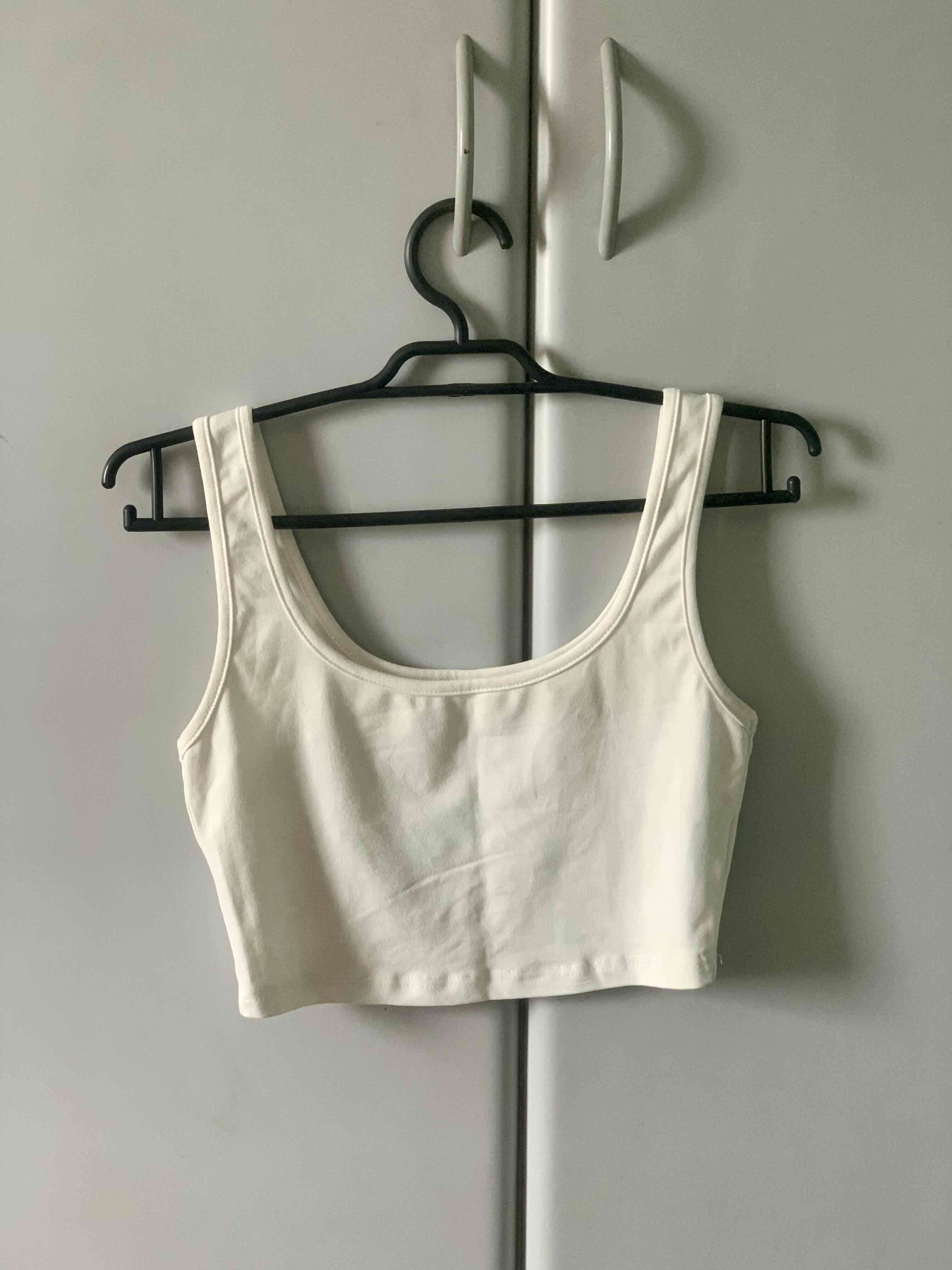 Top corto blanco sin mangas - miniatura 1