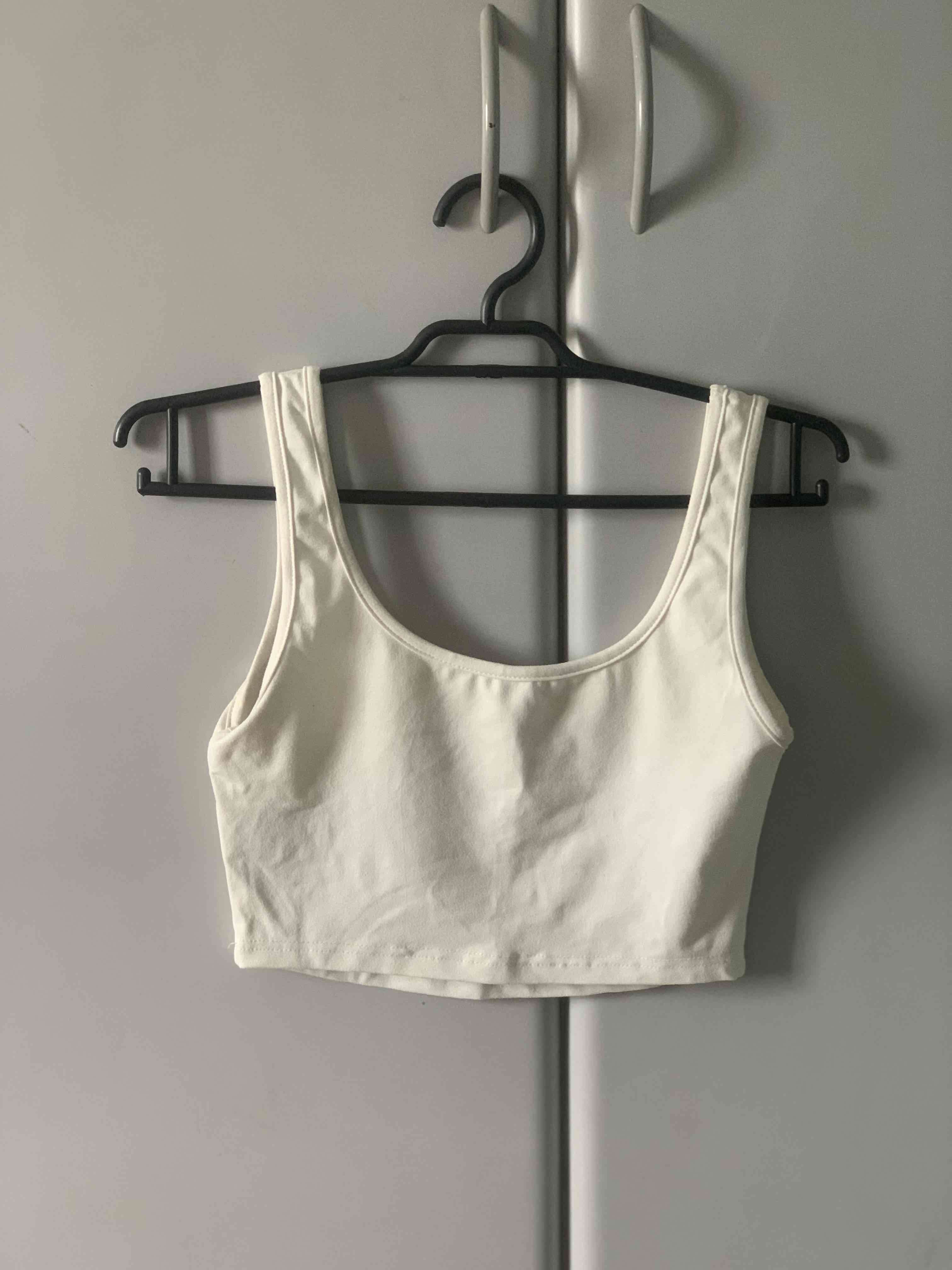 Top corto blanco sin mangas - miniatura 2