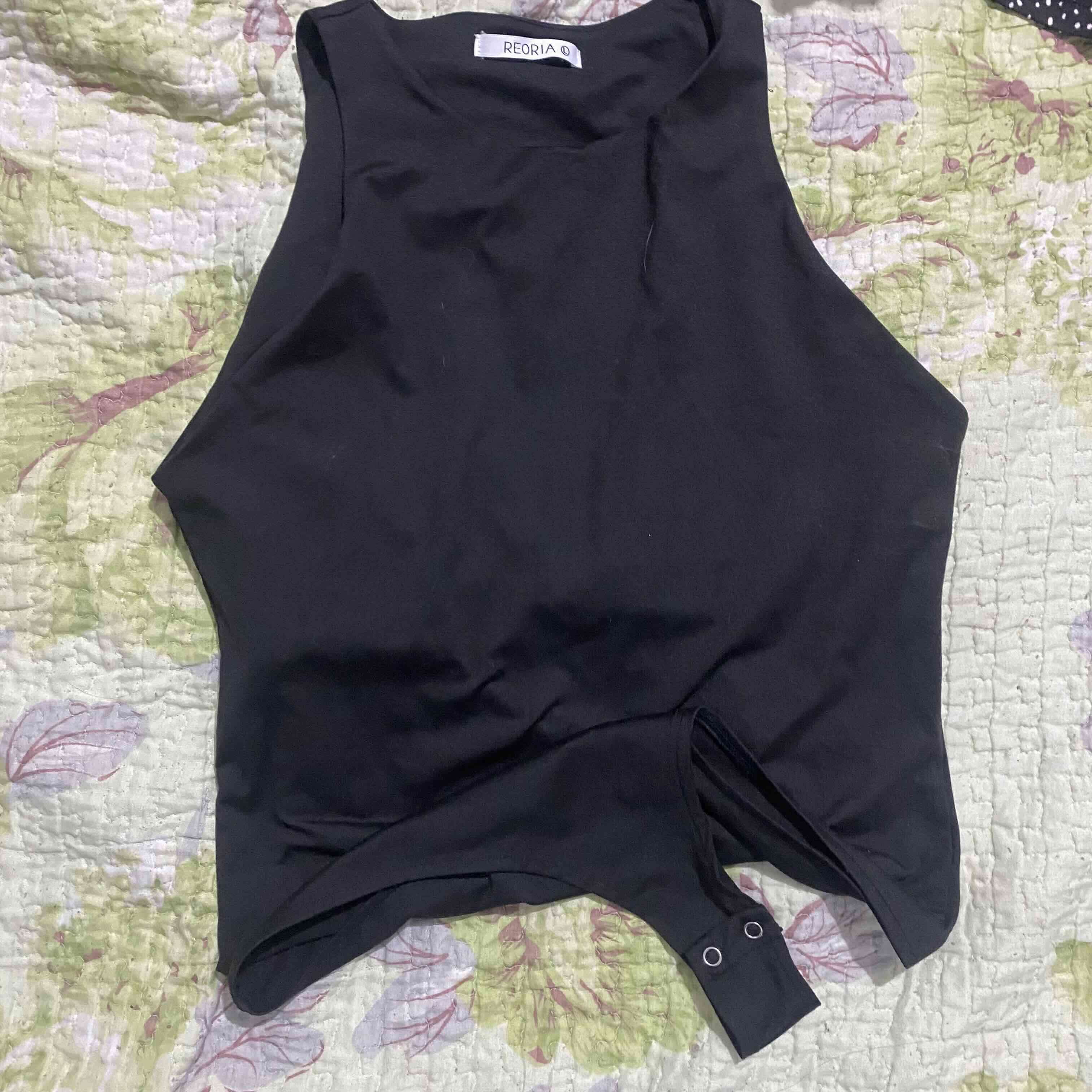 Body sin mangas negro Reoria - miniatura 1