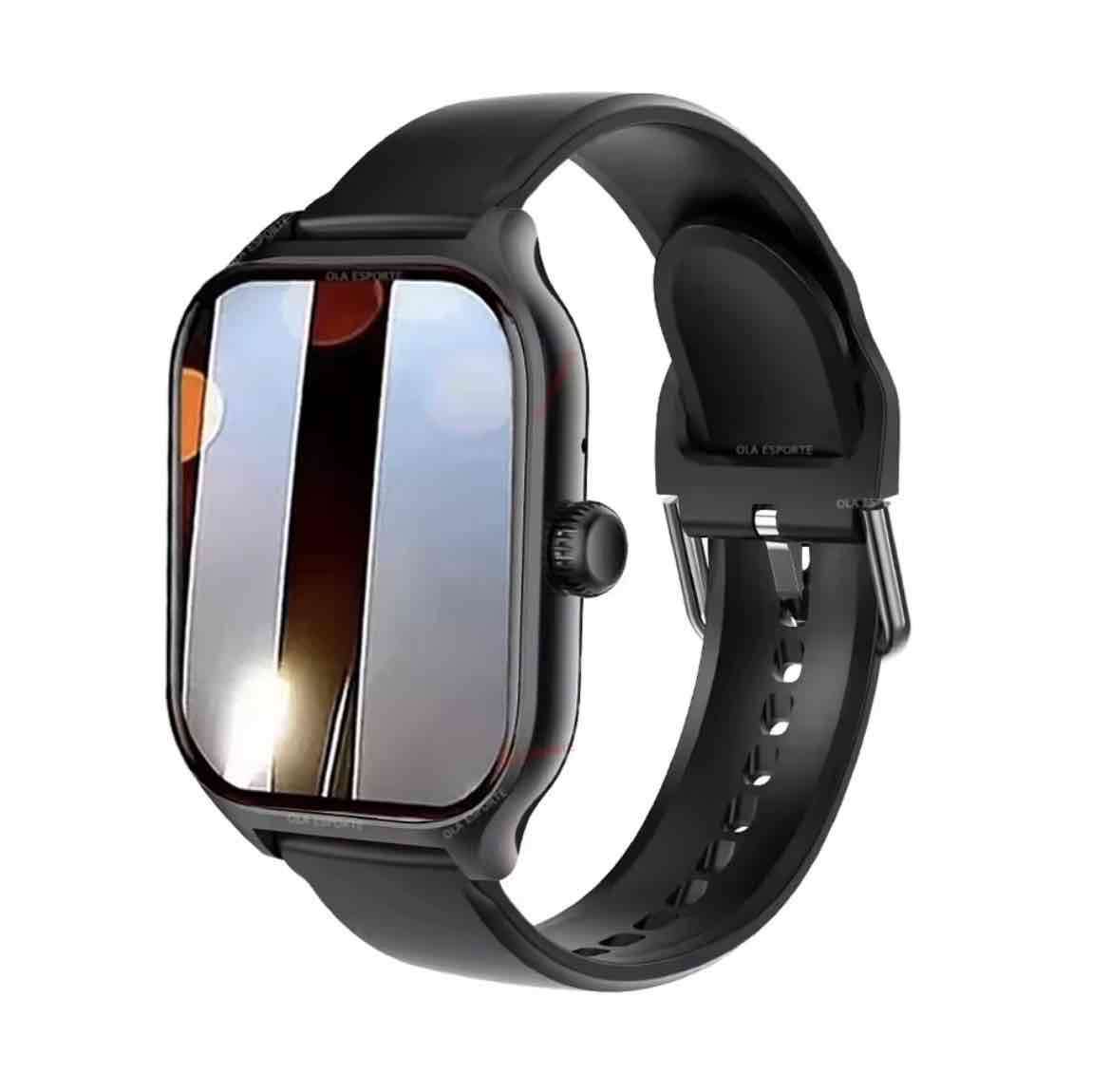 Smartwatch negro elegante con GPS - miniatura 1