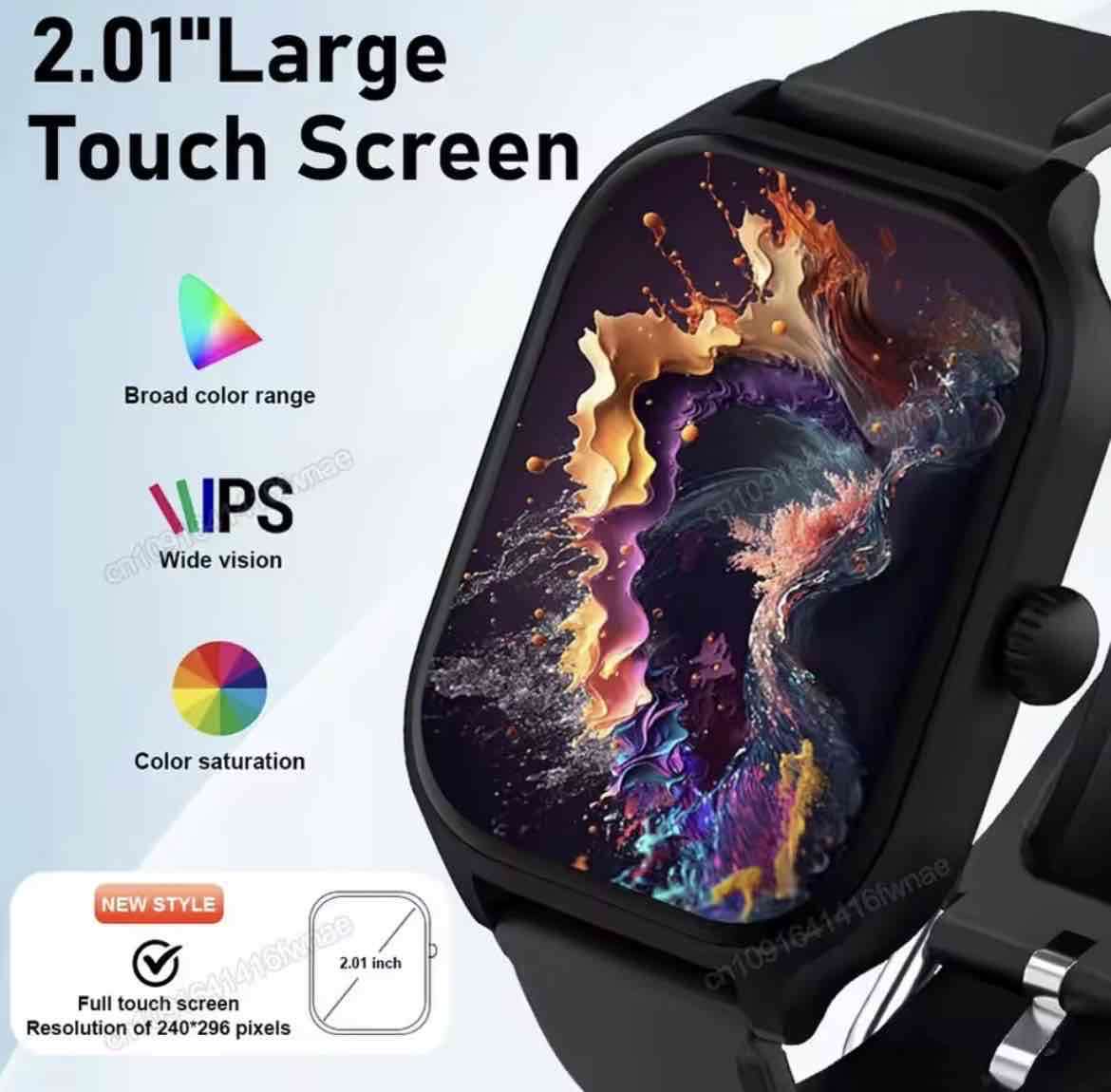 Smartwatch negro elegante con GPS - miniatura 6