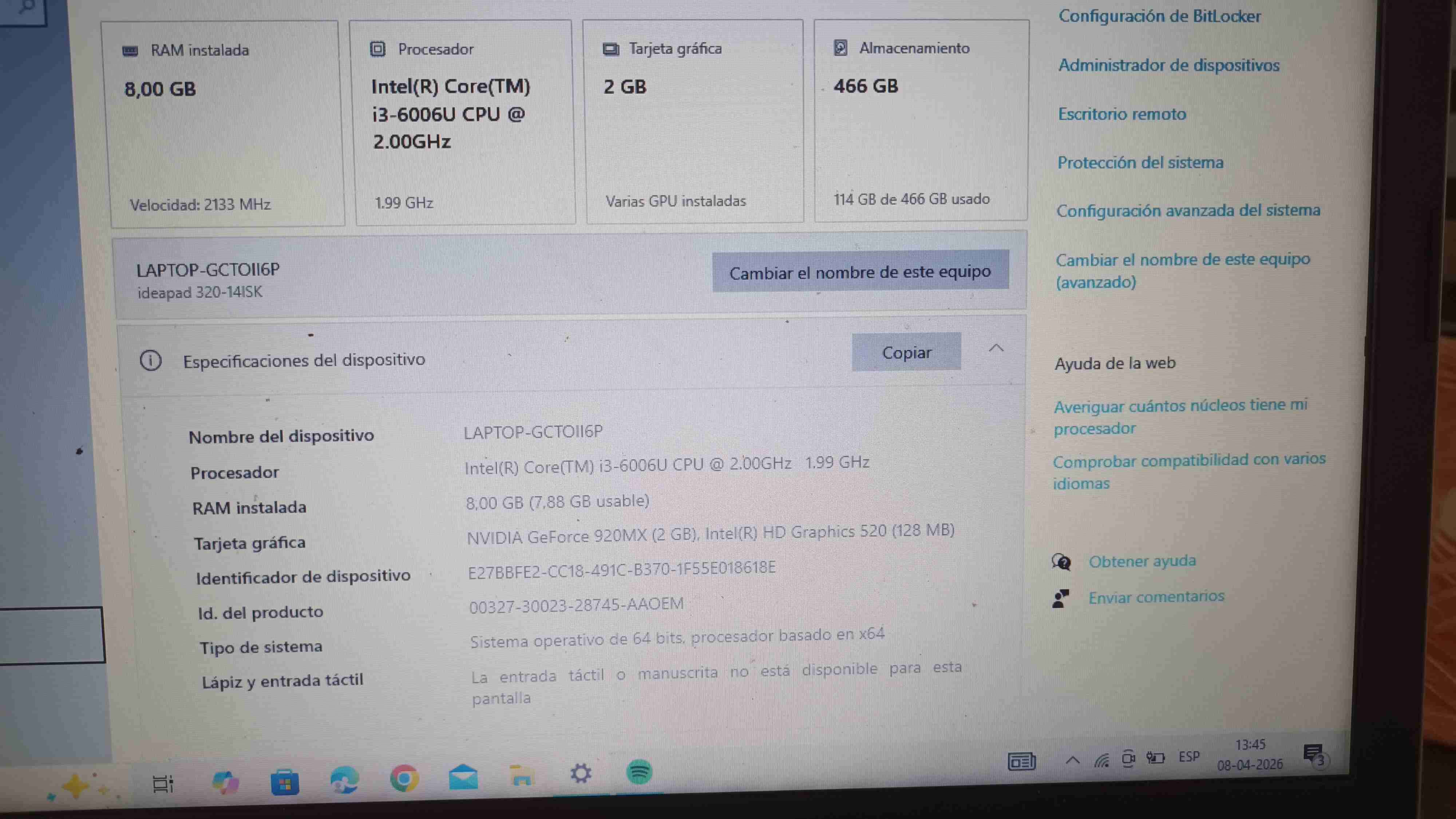 Notebook Lenovo con stickers - miniatura 2